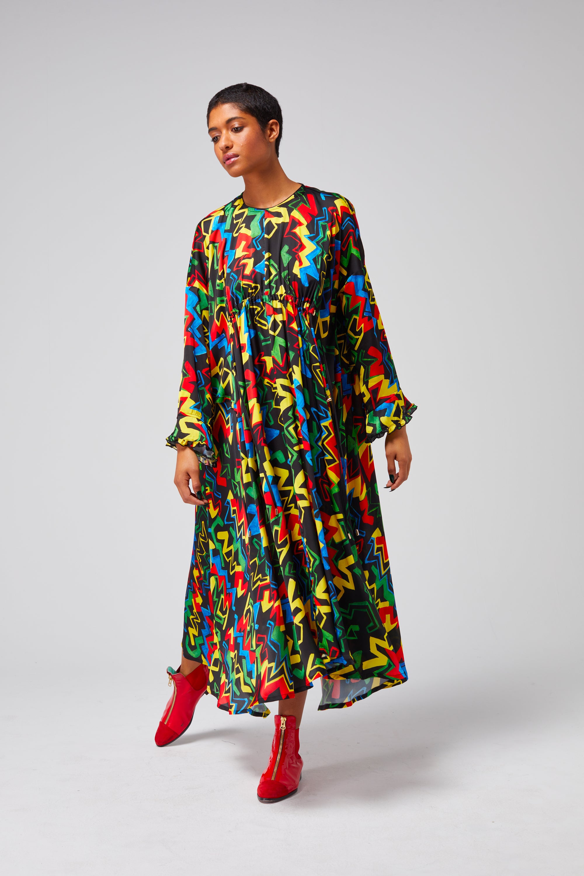 Robe Scarlett en imprimé Électrique