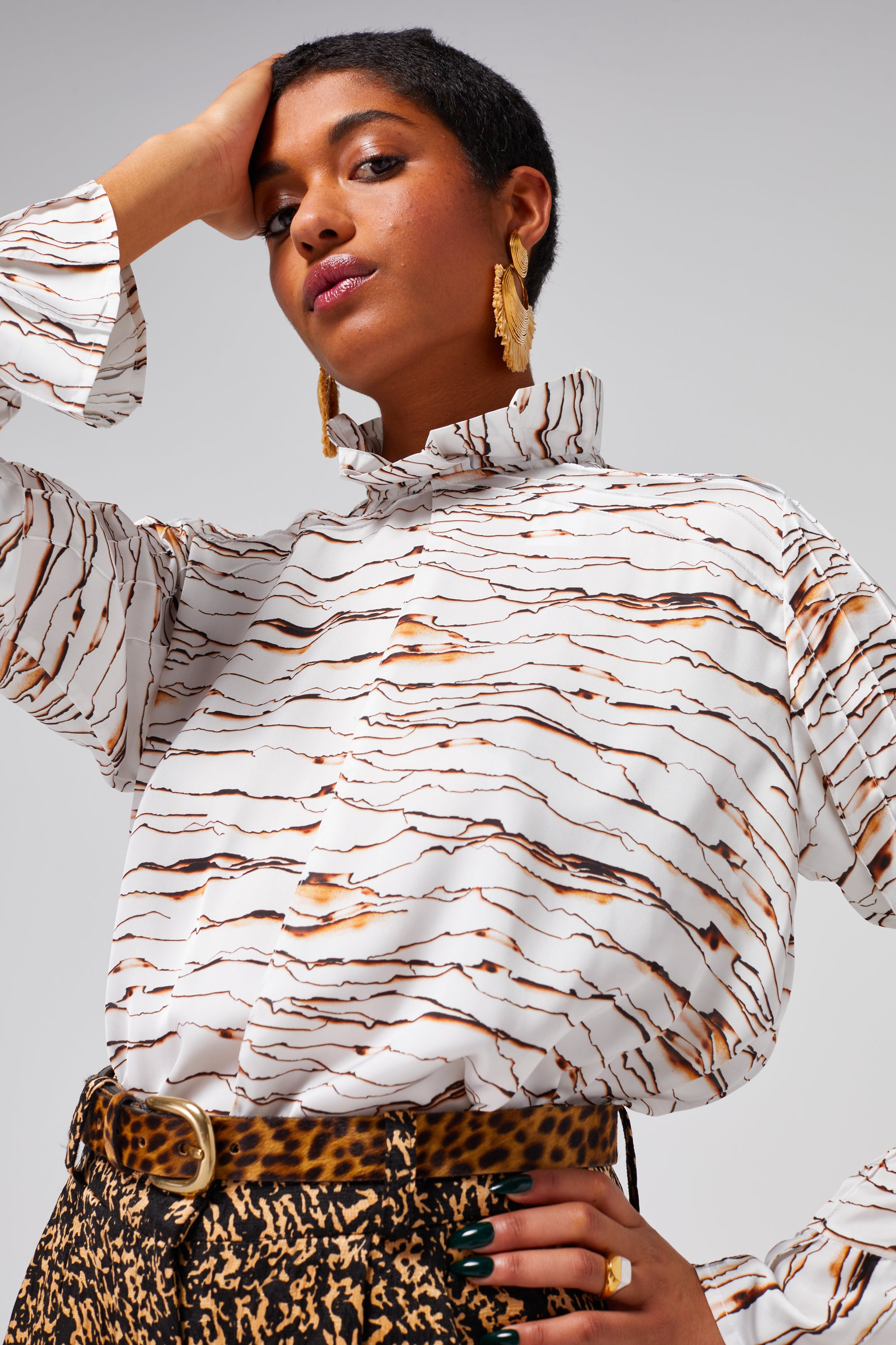 Chemise Muse en imprimé Parchemin