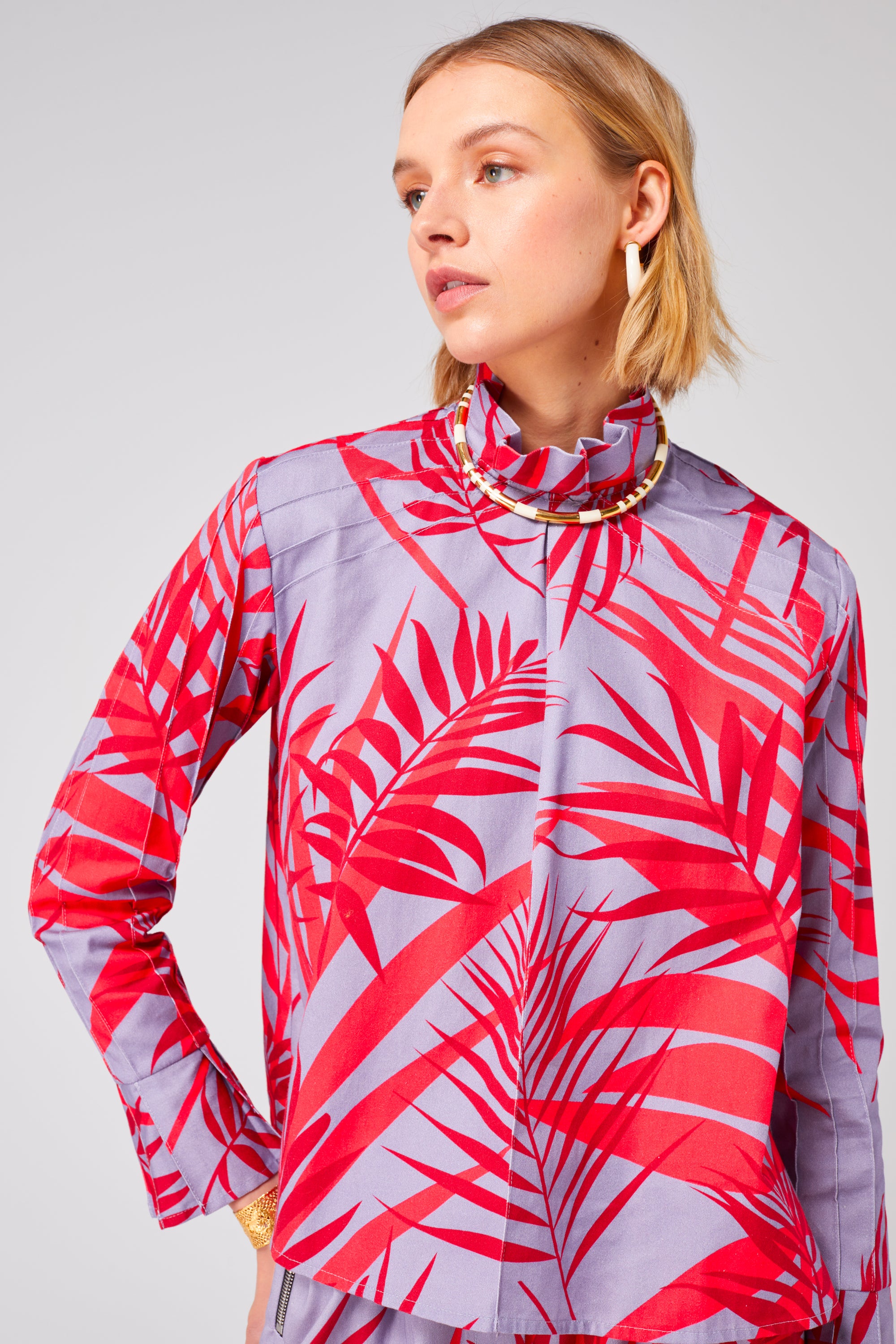 Muse shirt in Flamingo print