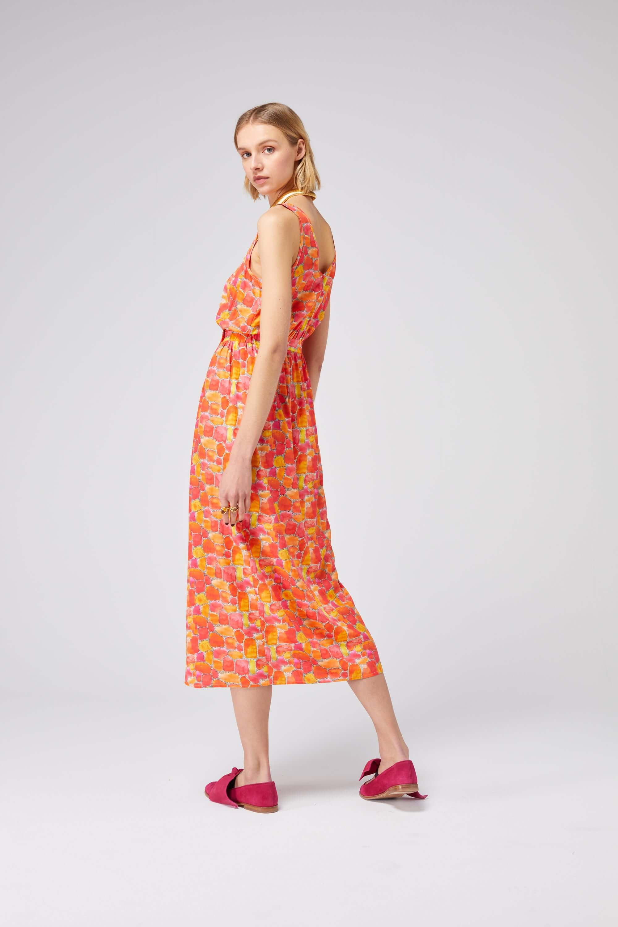 Austria dress in Sun Kiss print | Heimstone