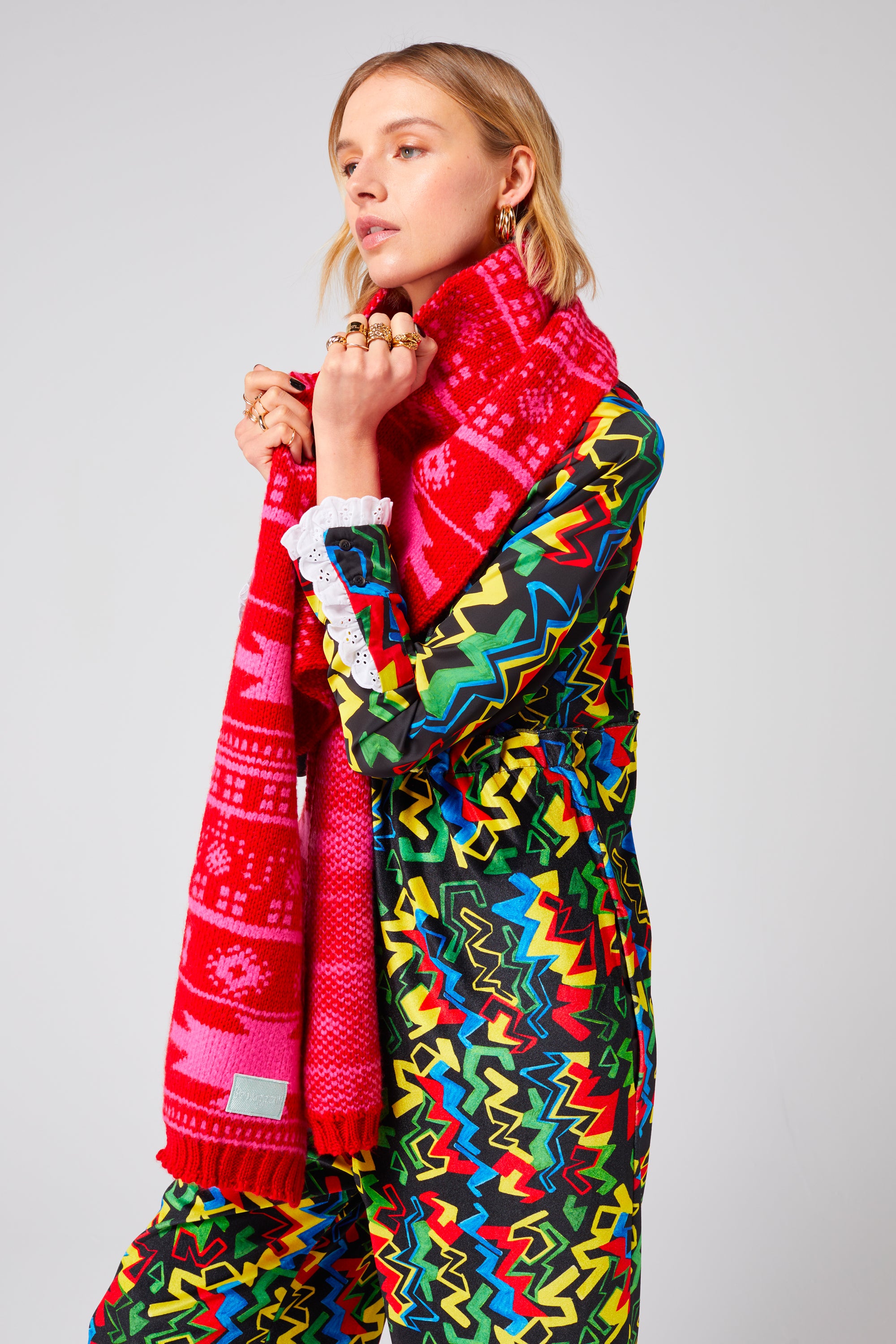 Ralph scarf in Raspberry knit