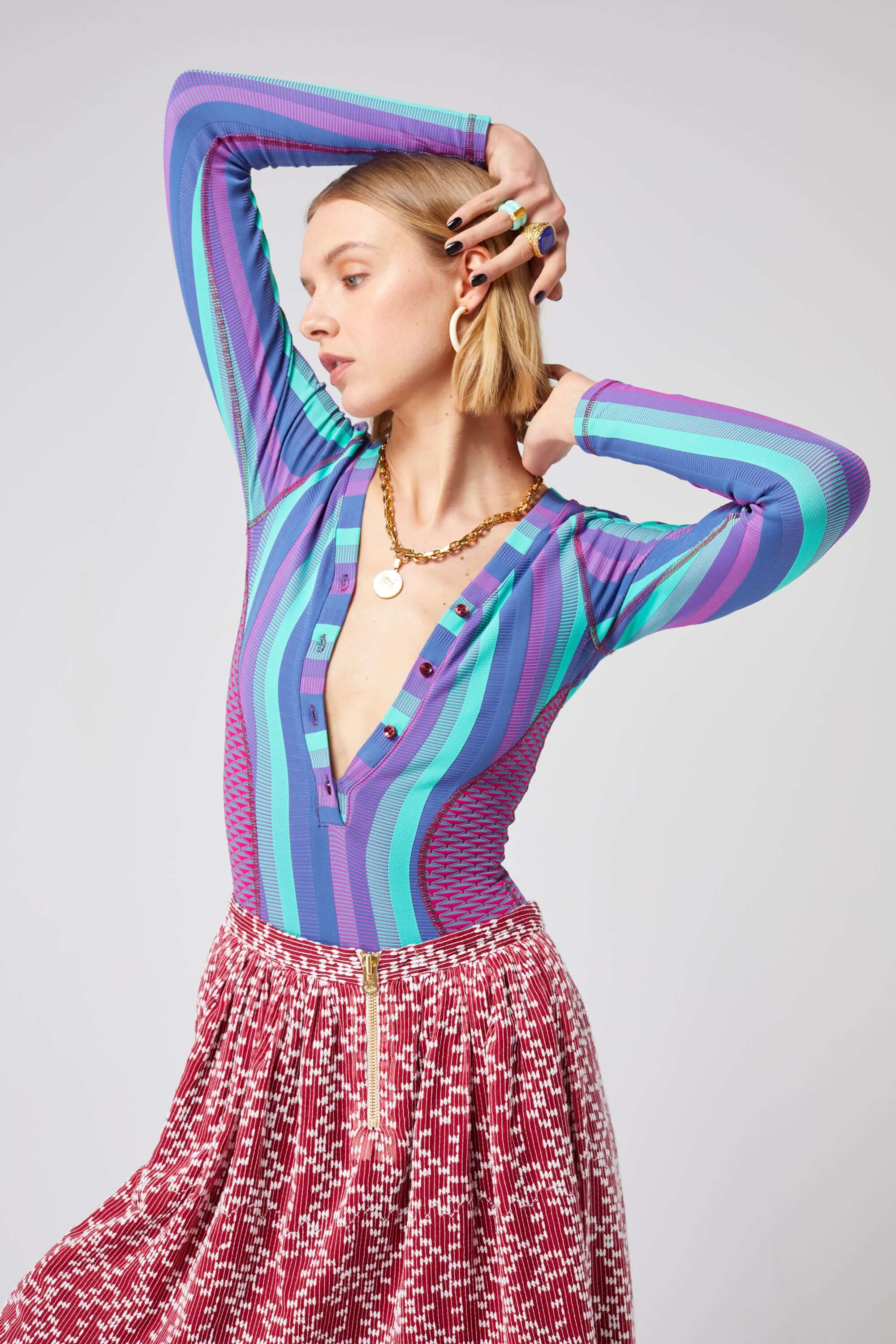 Body Lou in Silicone jersey