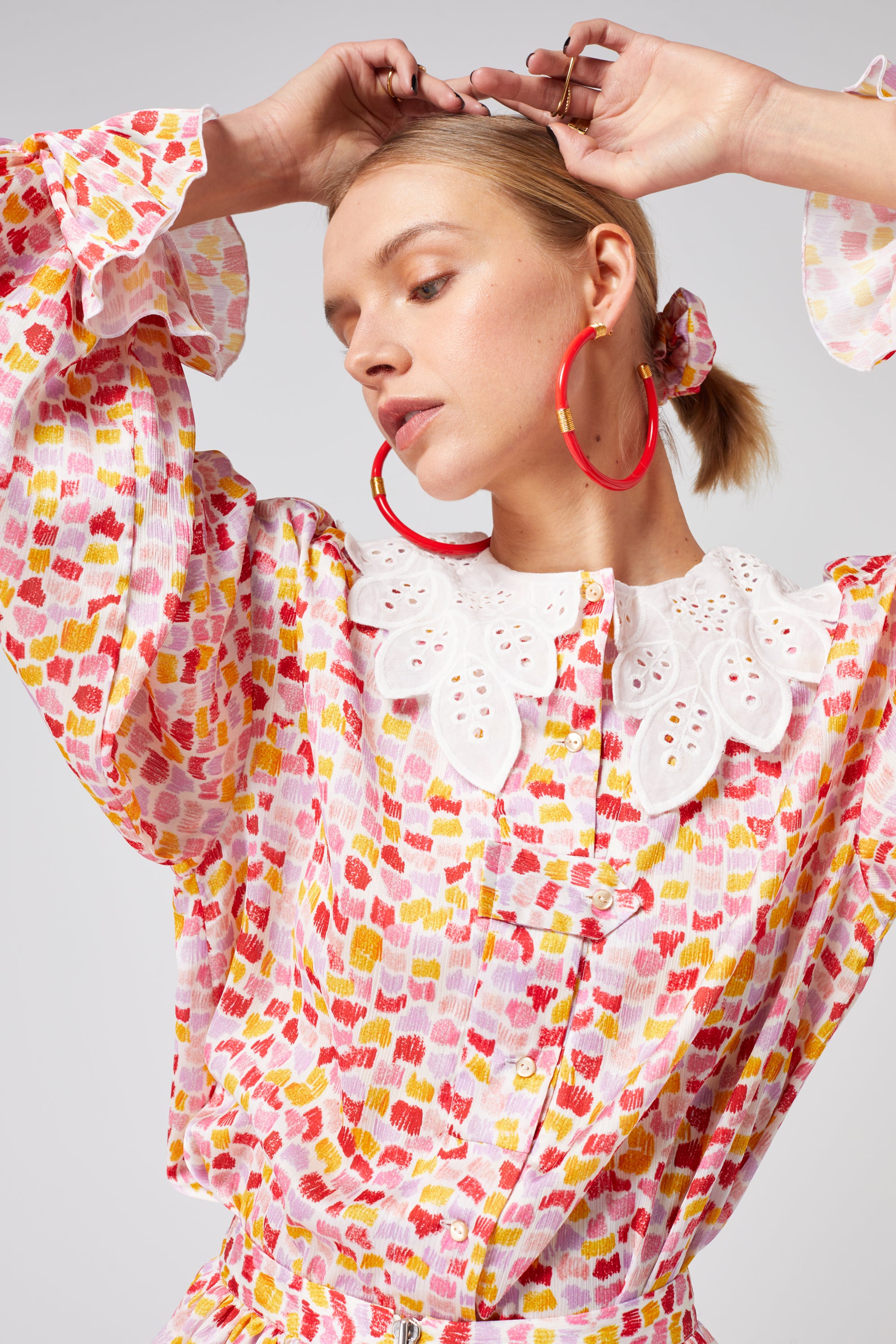 Chemise Trigalière en imprimé Palette