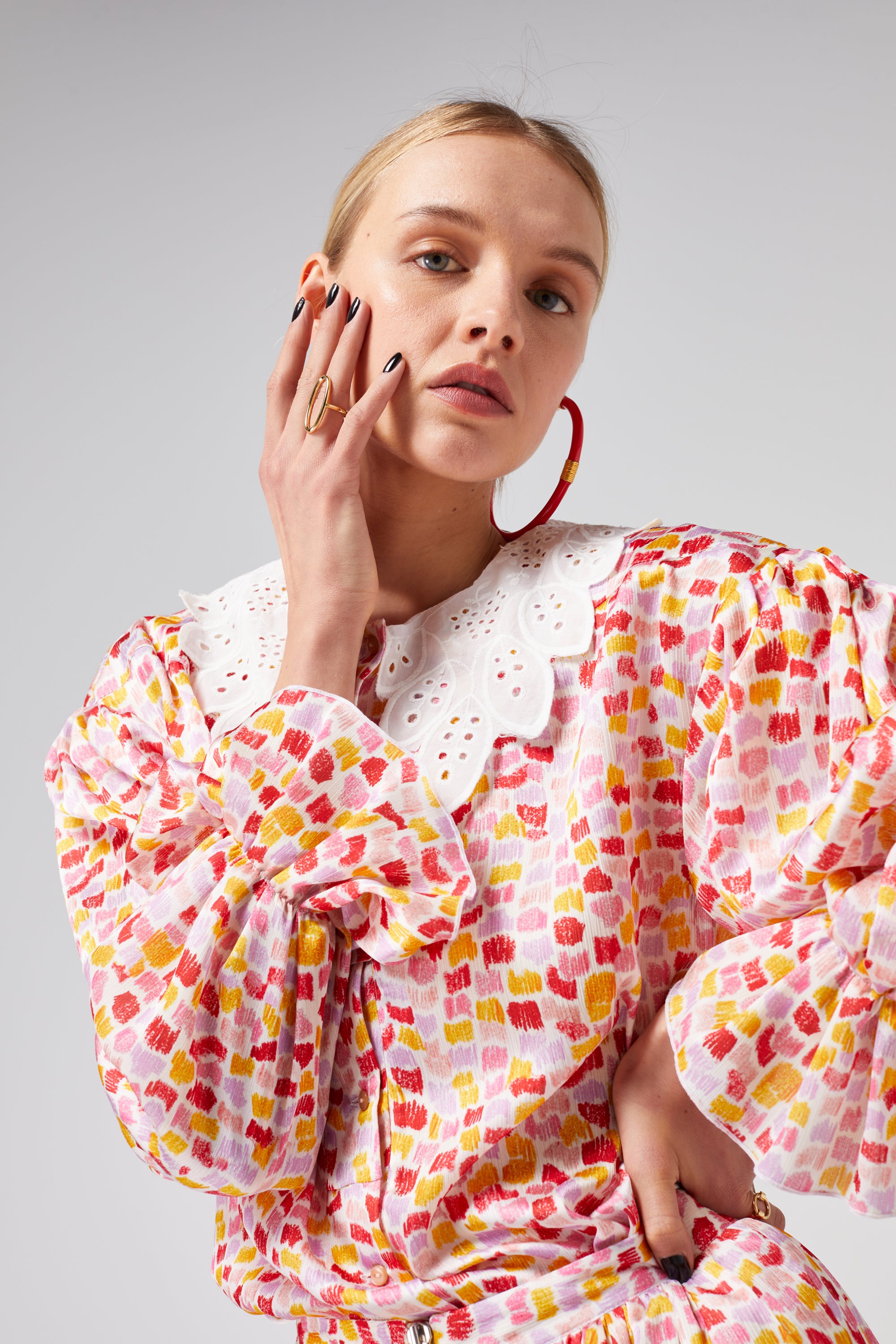 Chemise Trigalière en imprimé Palette