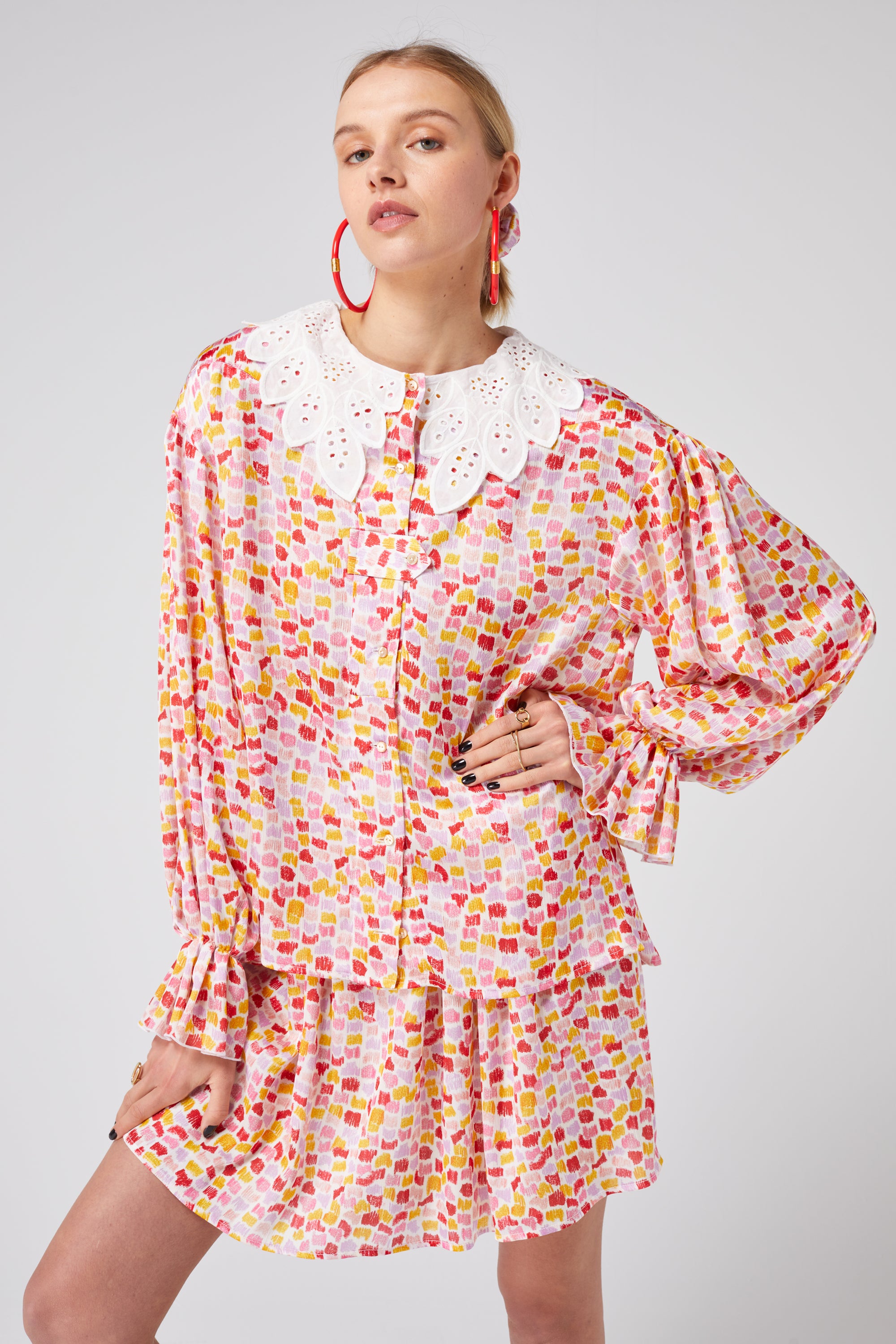 Chemise Trigalière en imprimé Palette