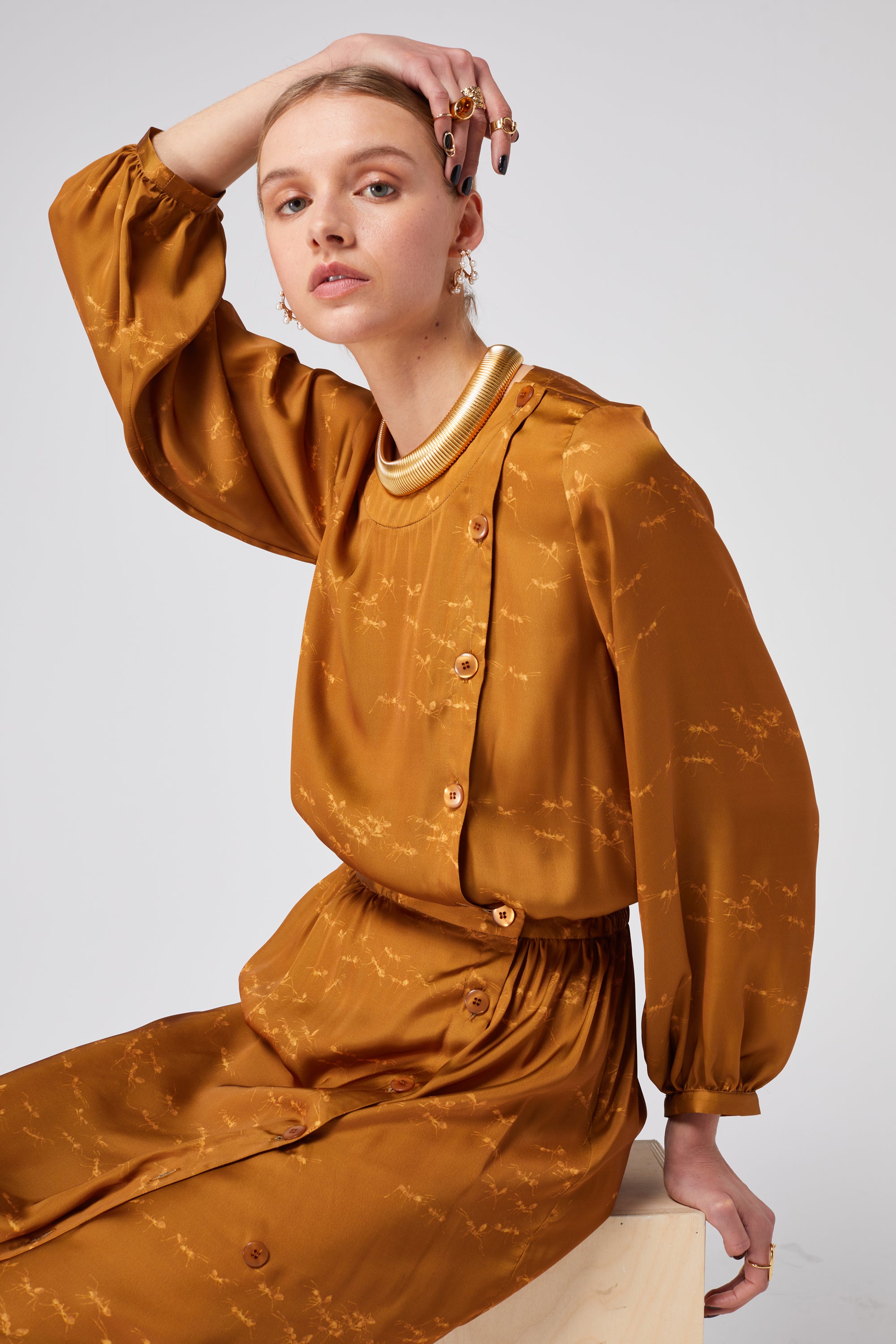 Kelly dress in Ants print