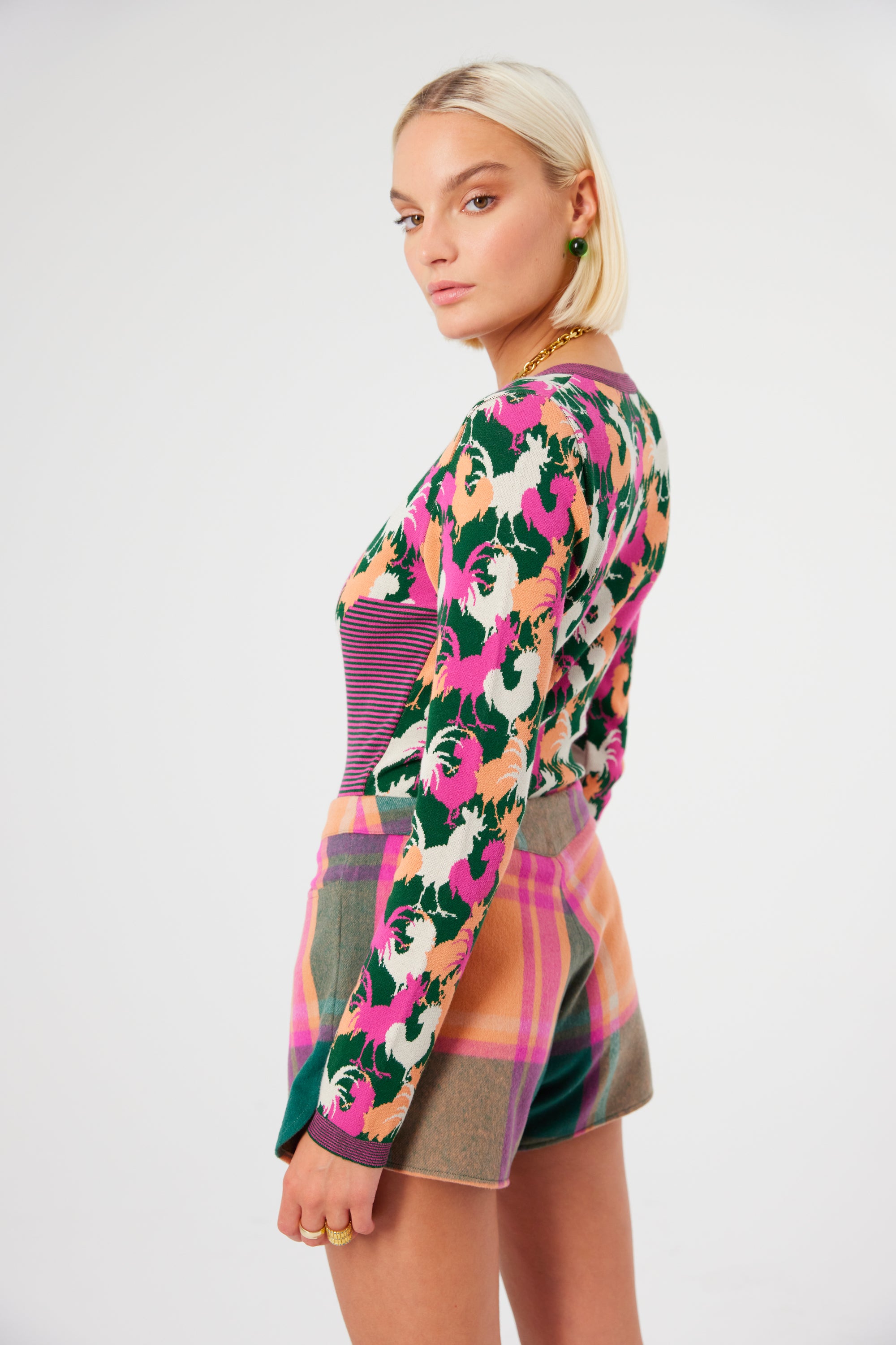 Spencer short in District Rhum cashmere