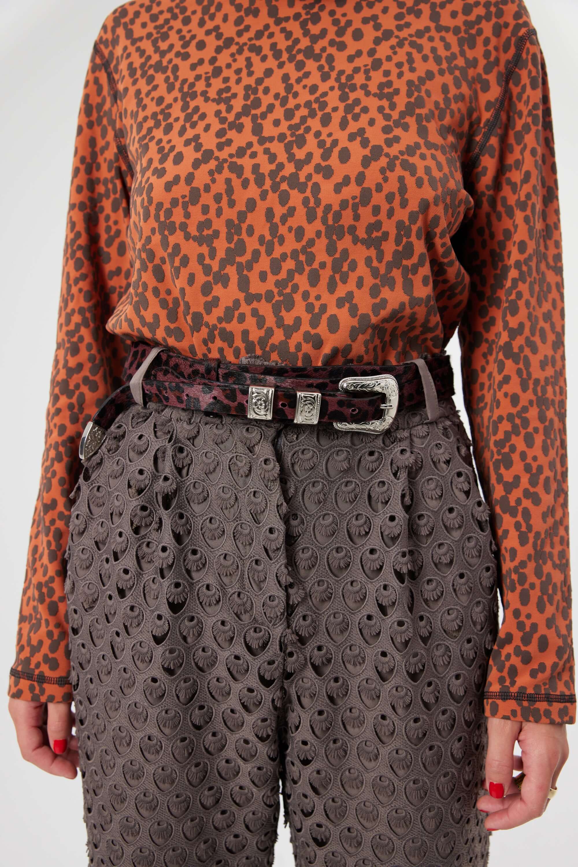 Pantalon Gabriel en dentelle Charbon