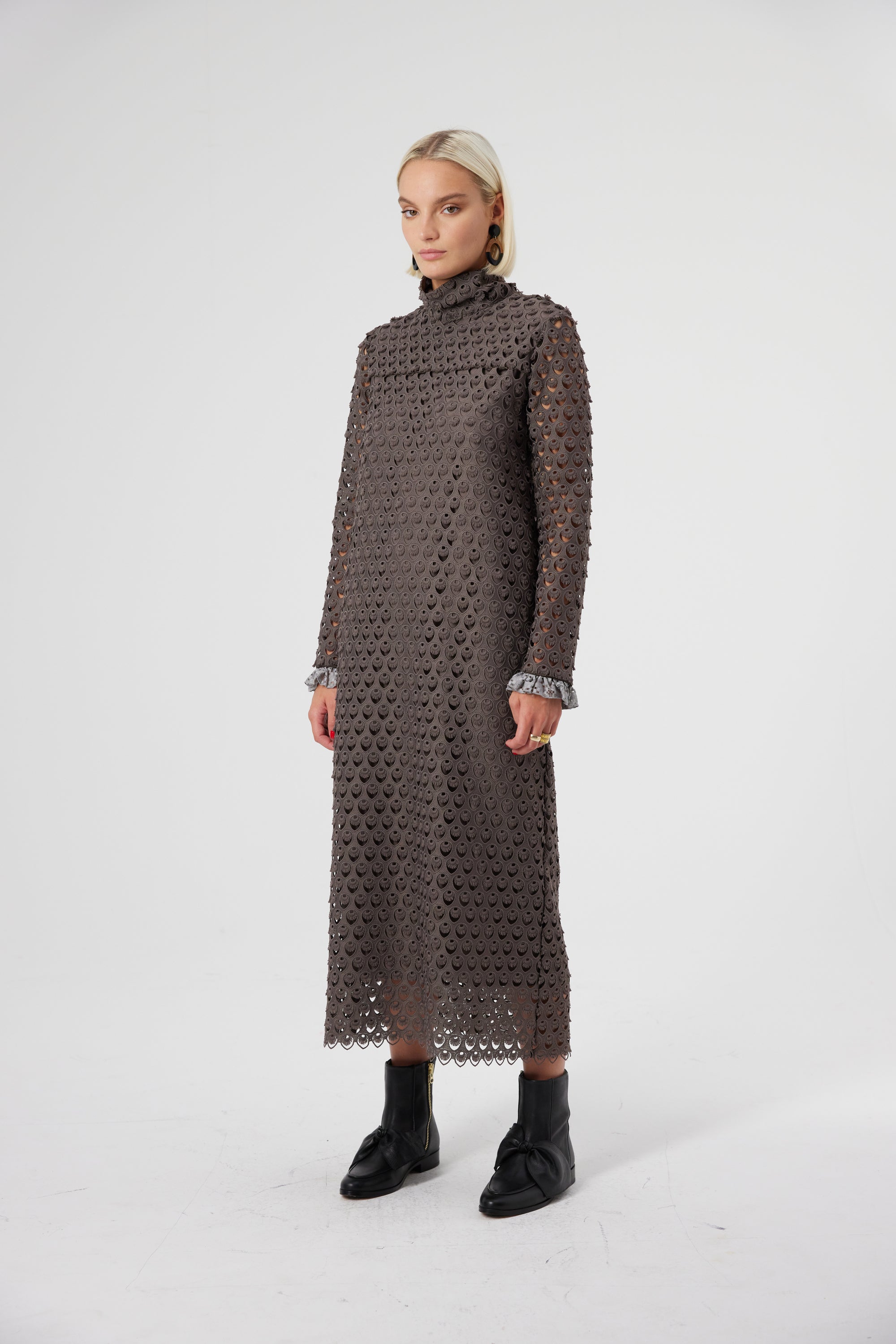 Marshall dress in Charbon lace