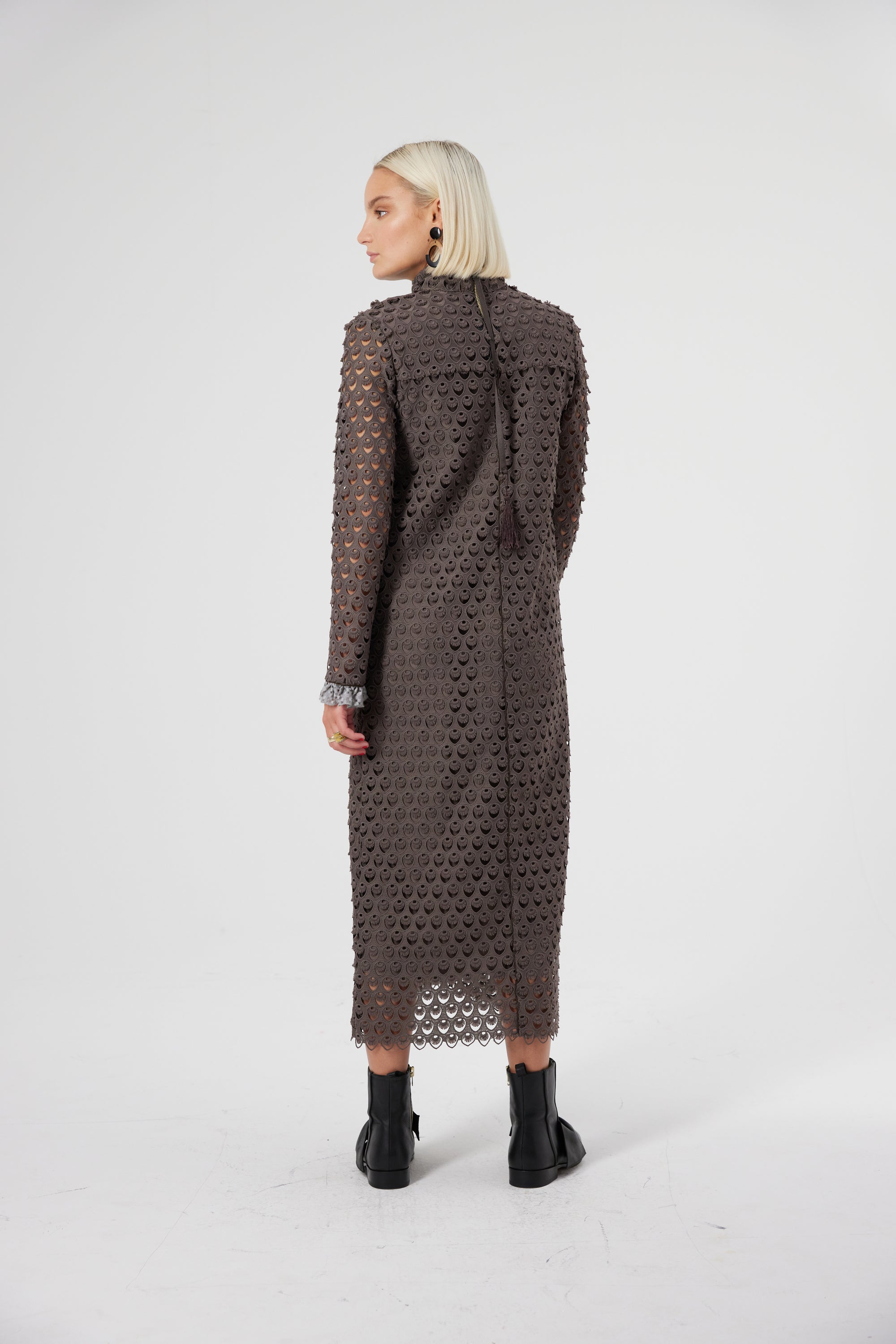 Marshall dress in Charbon lace