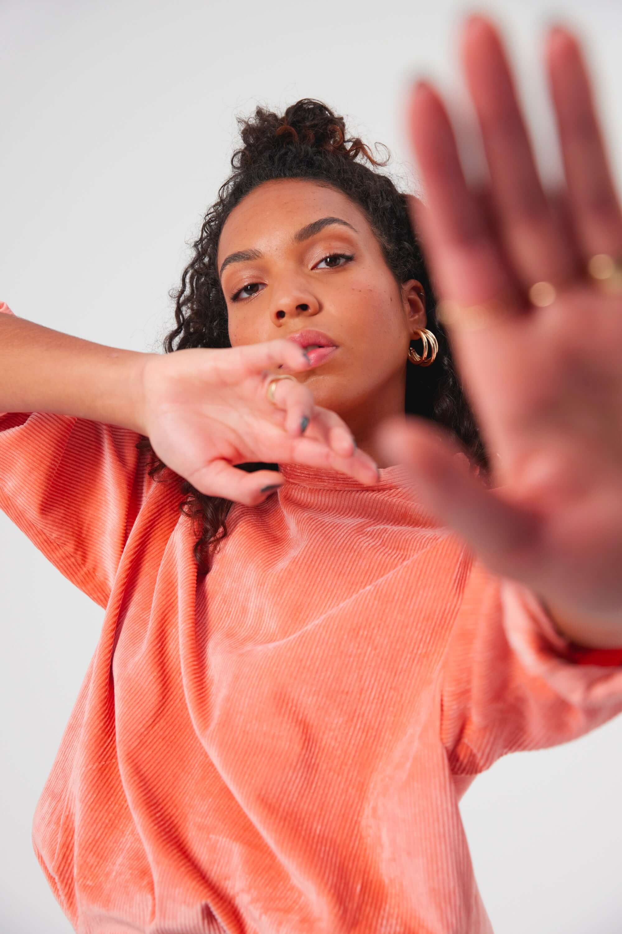 Bobbi sweater in pink Sakura | Heimstone