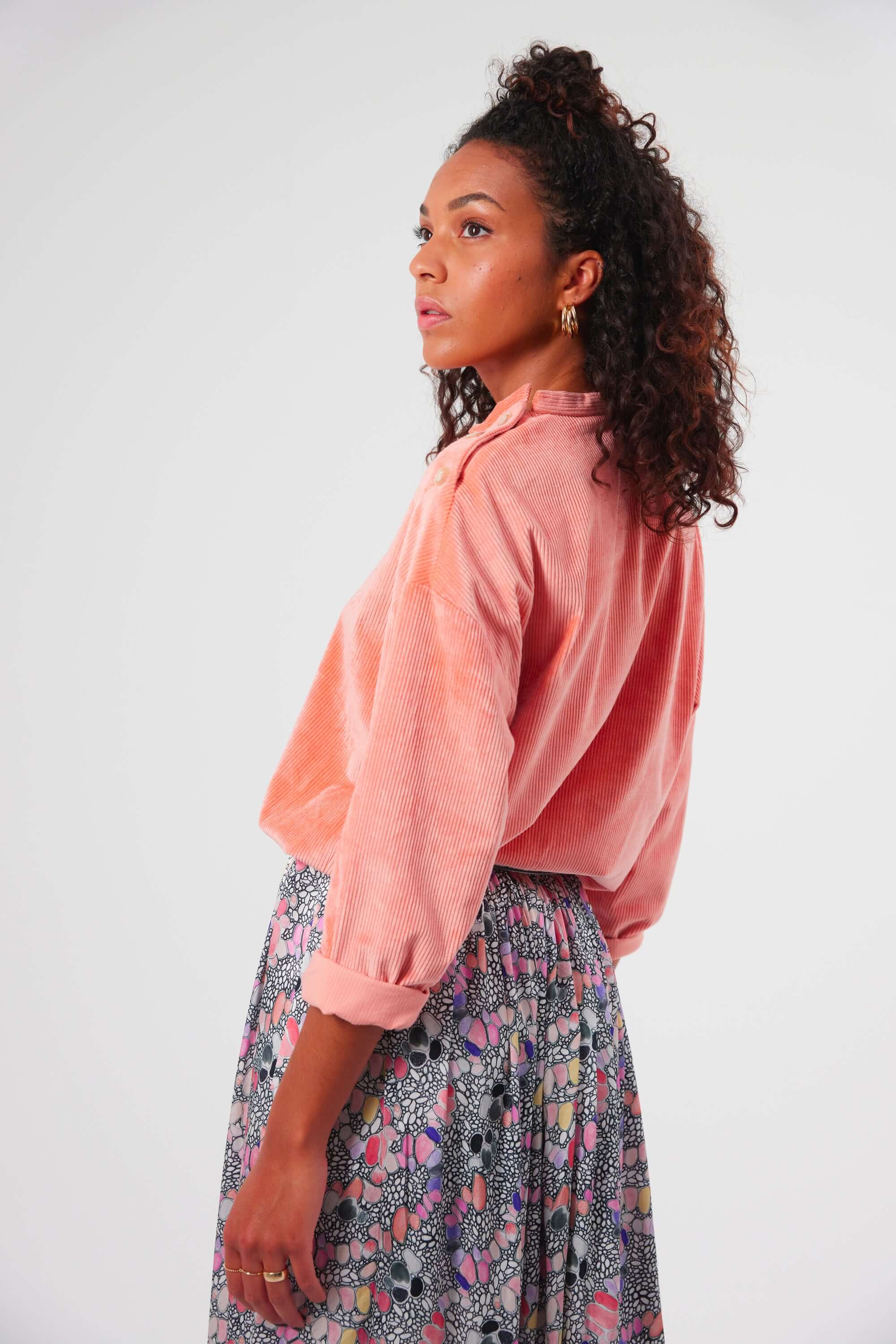 Bobbi sweater in pink Sakura | Heimstone