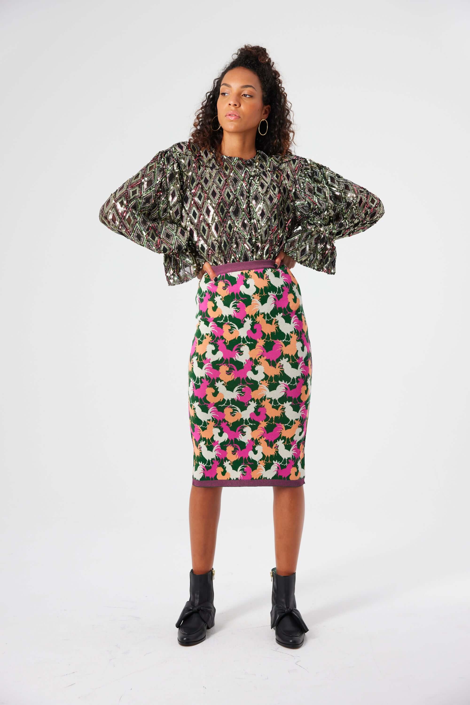 Jupe Fox en maille Coco