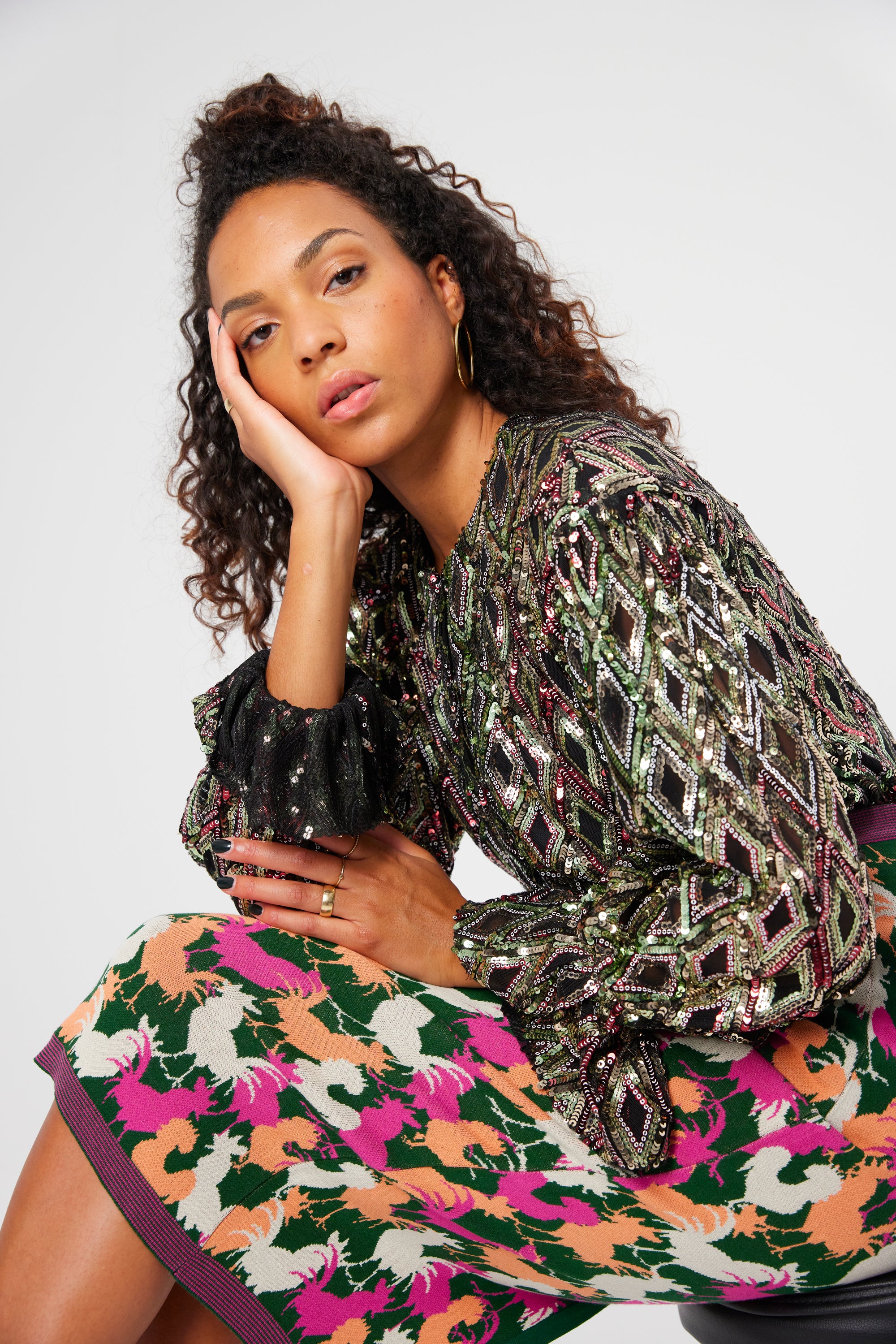 Chemise Trigalière en sequin Jazz