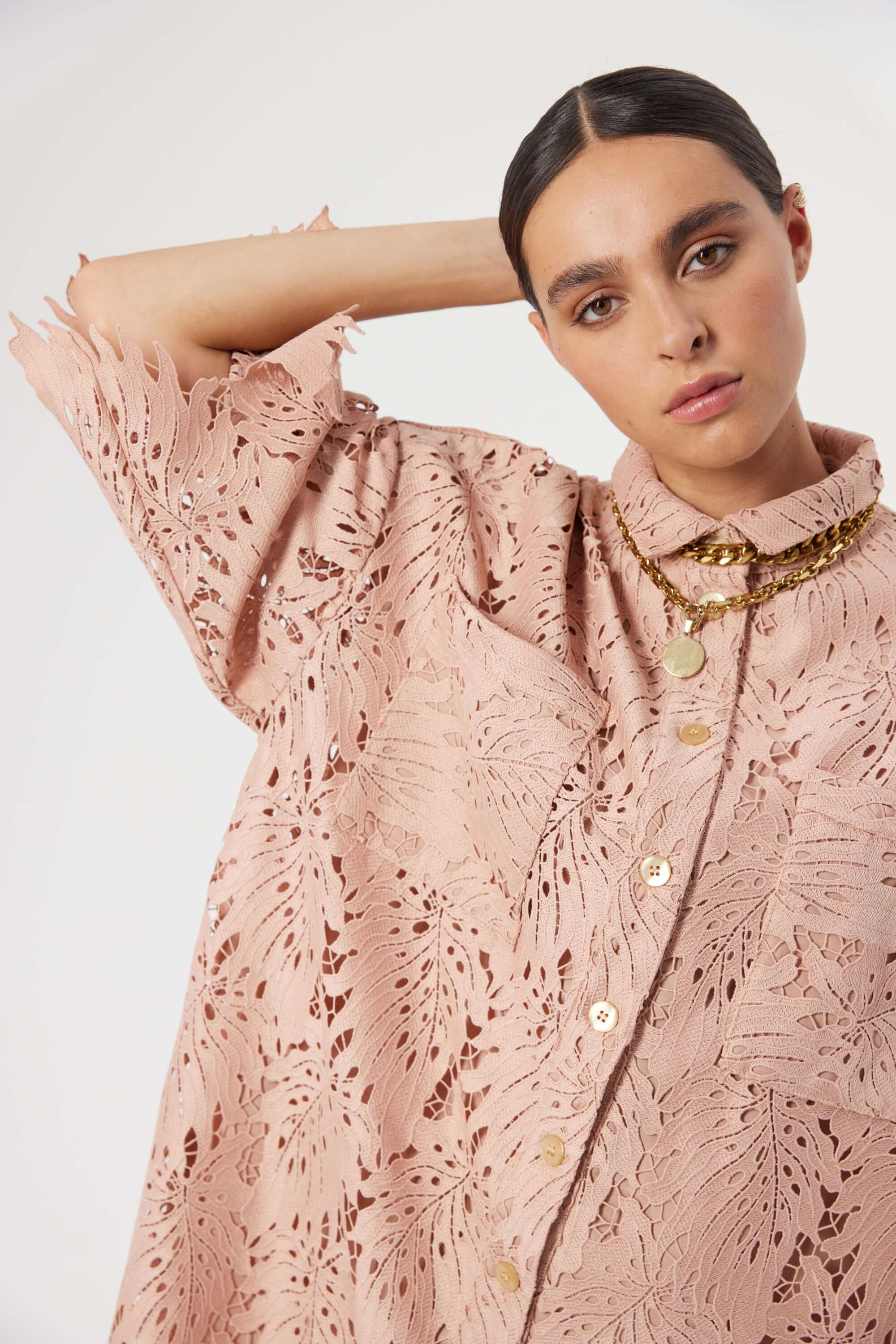 Astrée dress in Dust lace | Heimstone