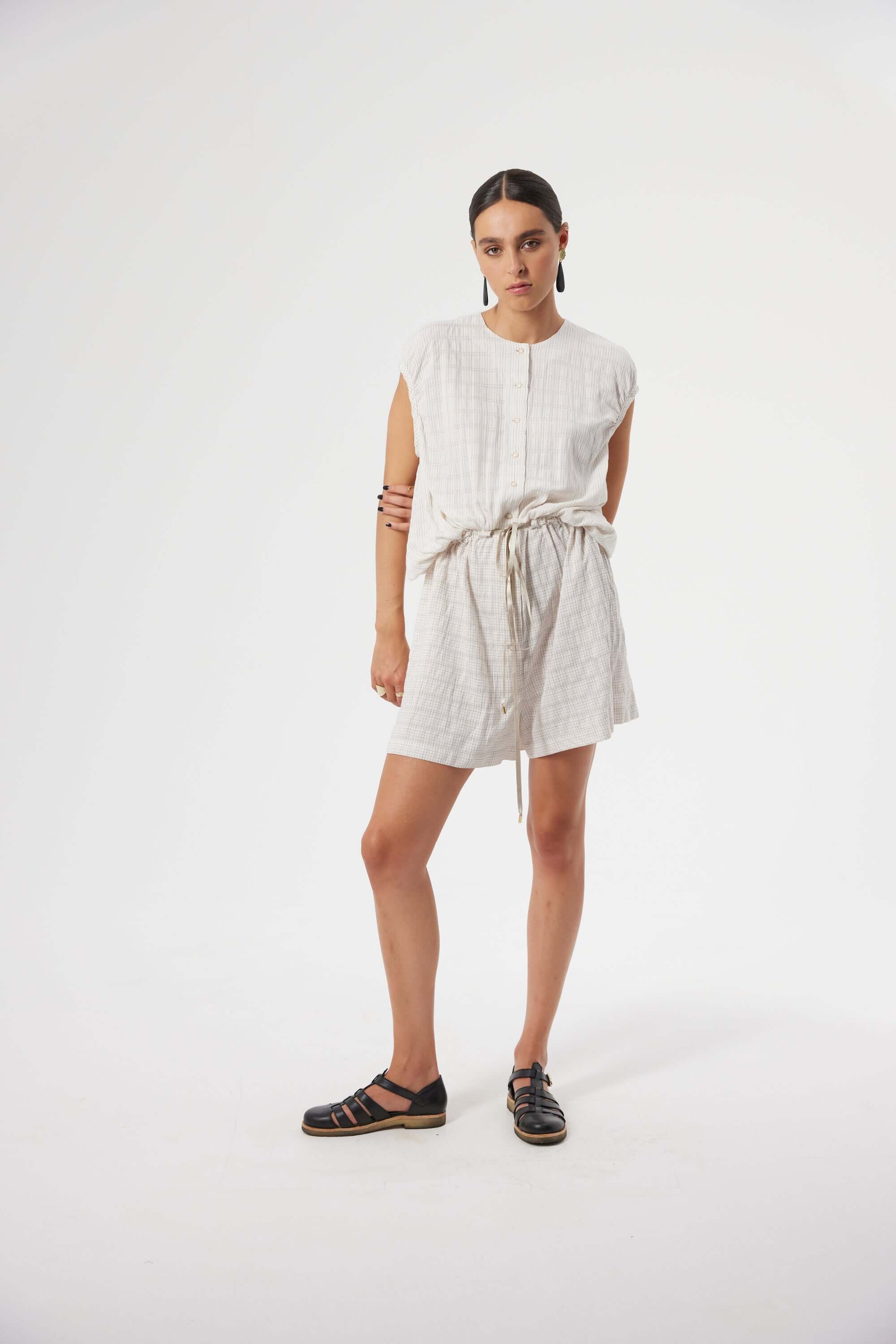 Goa jumpsuit in Blues weave | Heimstone