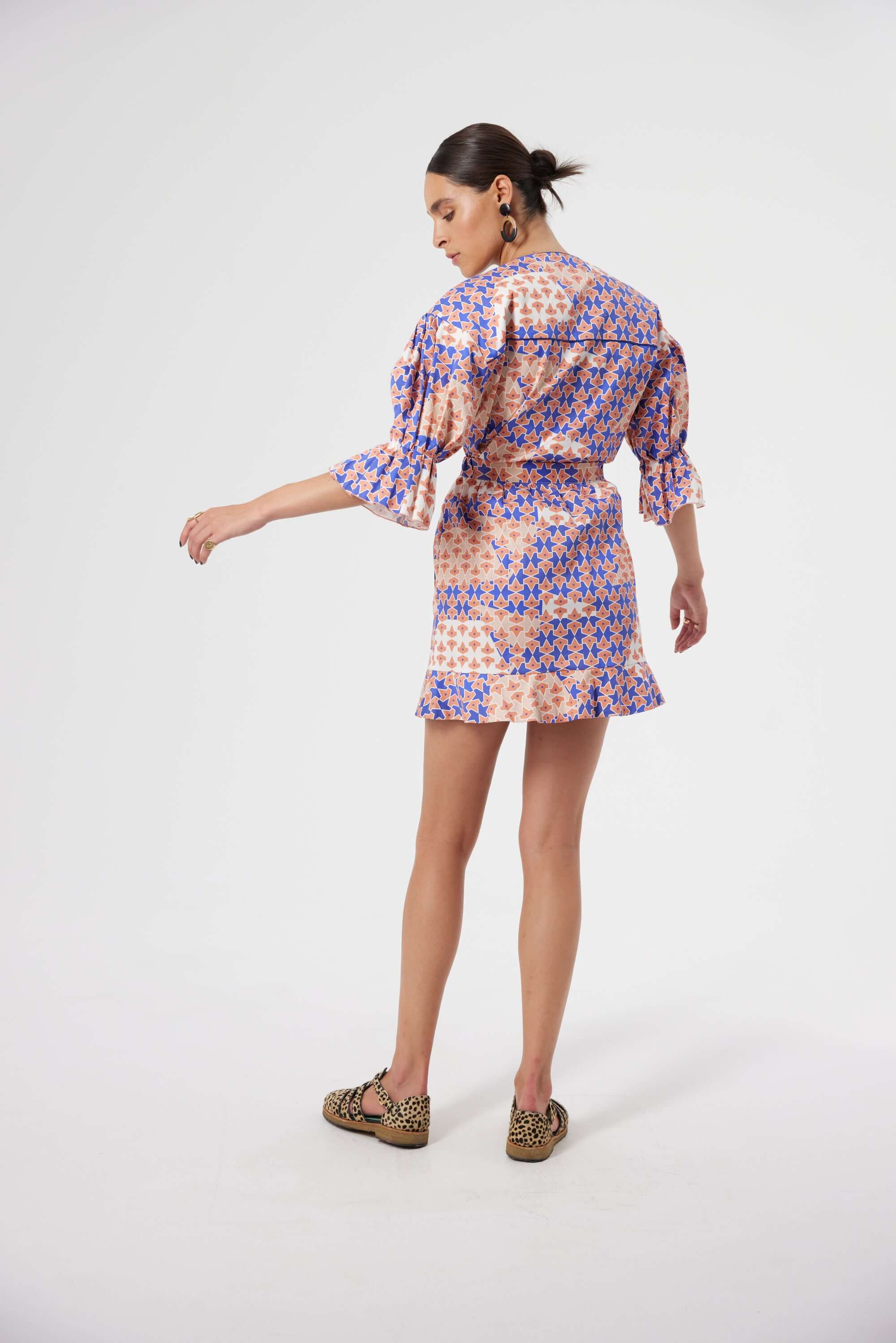 Beausserie shirt in Mosaic print