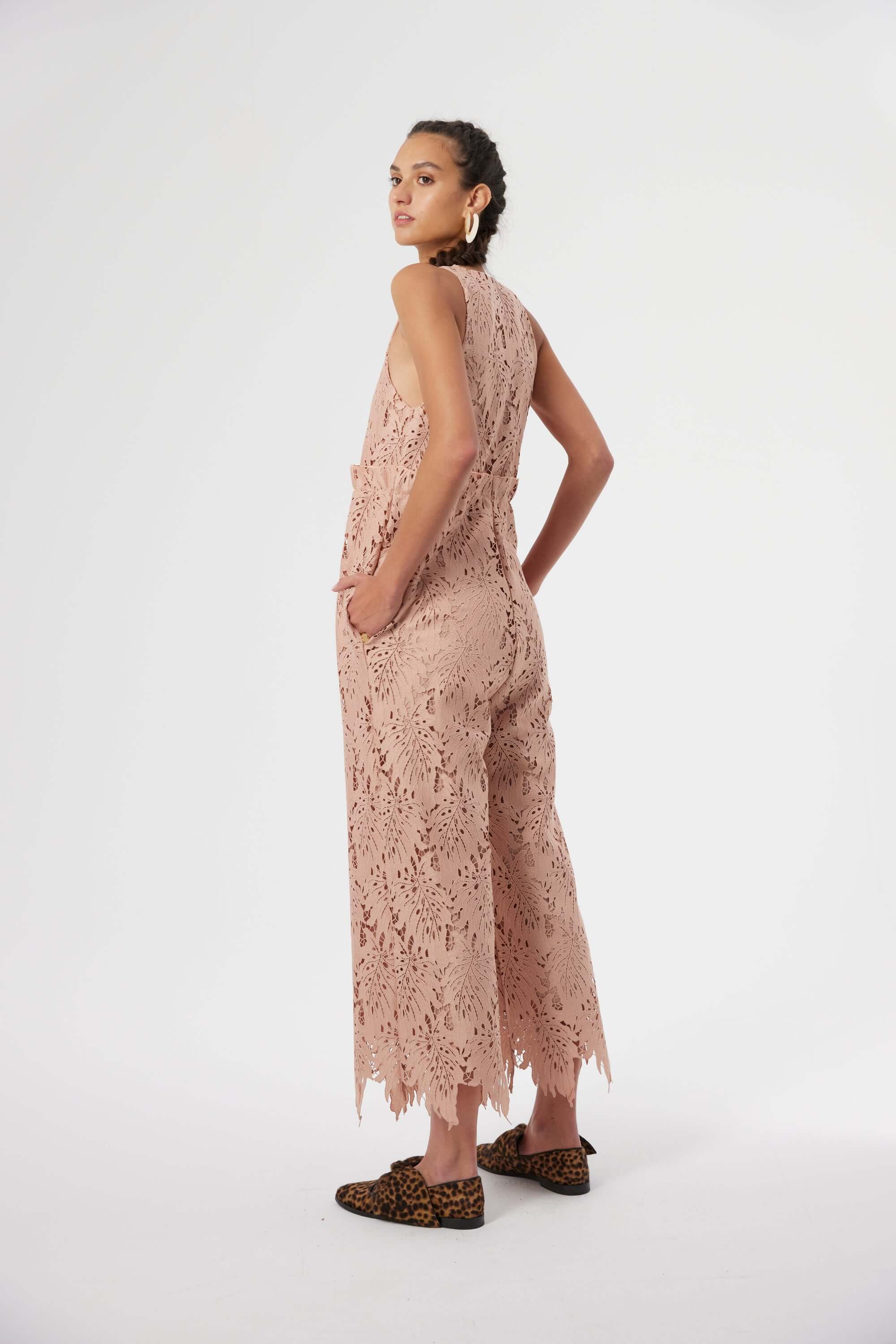 Lottie jumpsuit in Dust lace | Heimstone