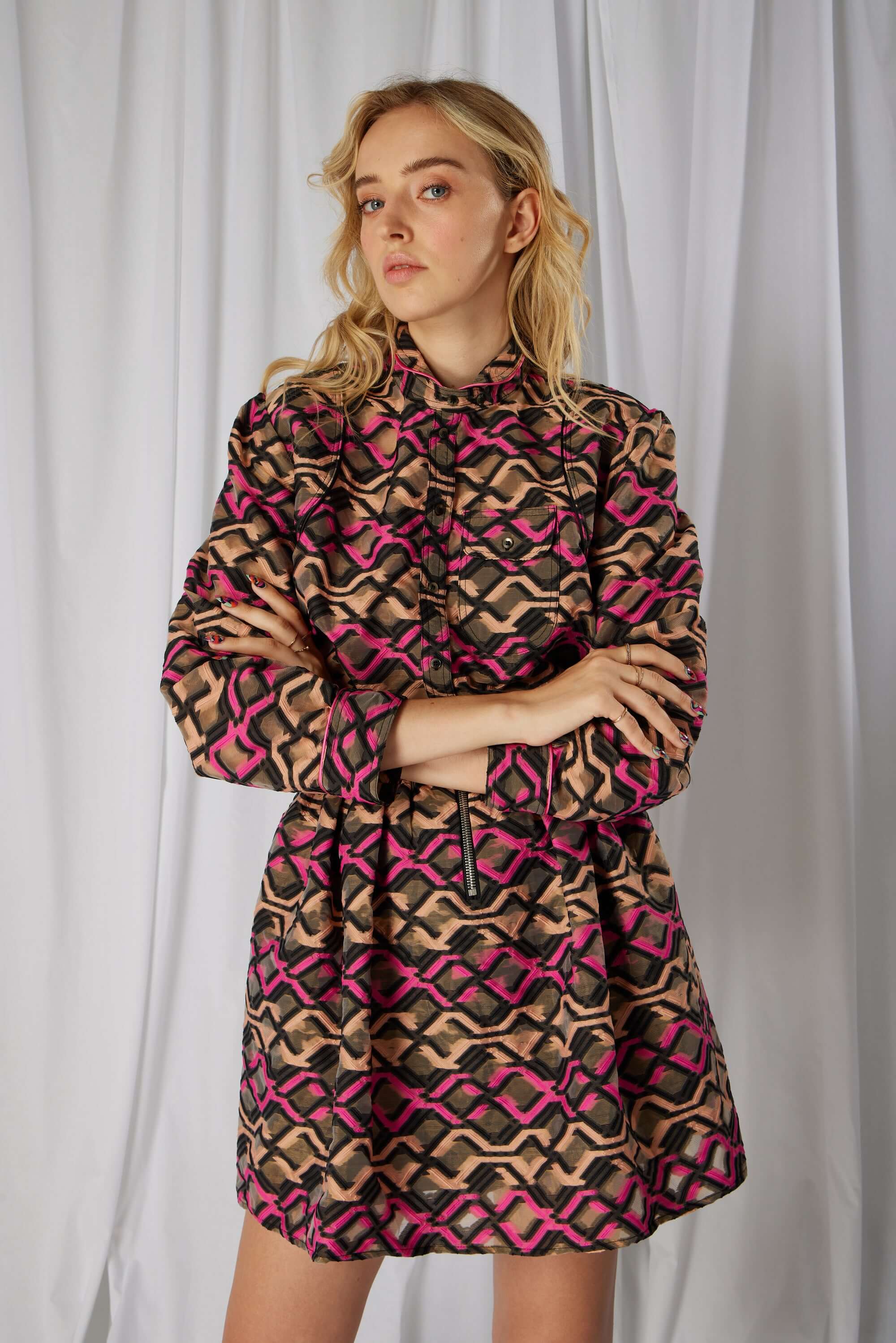 Tokyo shirt in Organza embroidery Matrix