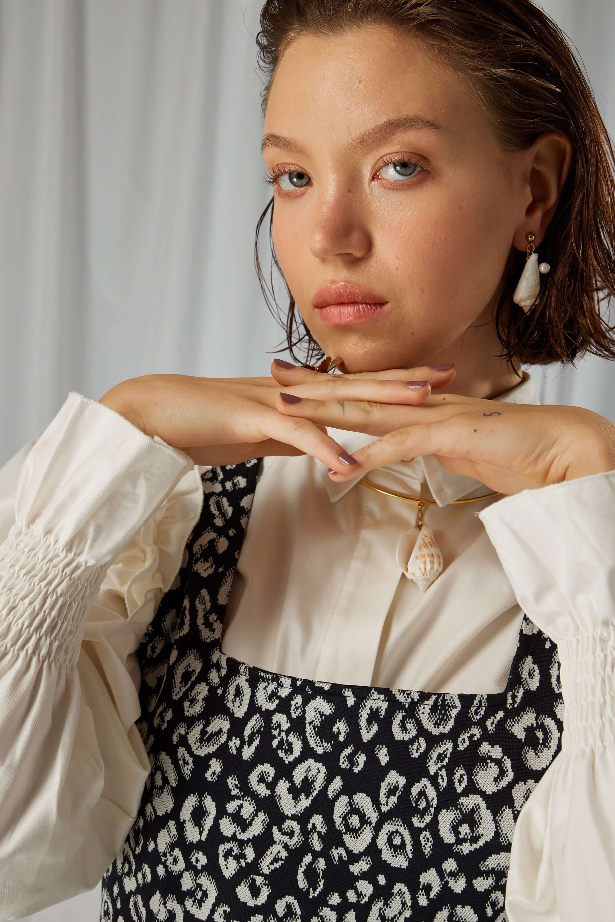 Robe Nil en jersey Léopard Ecume