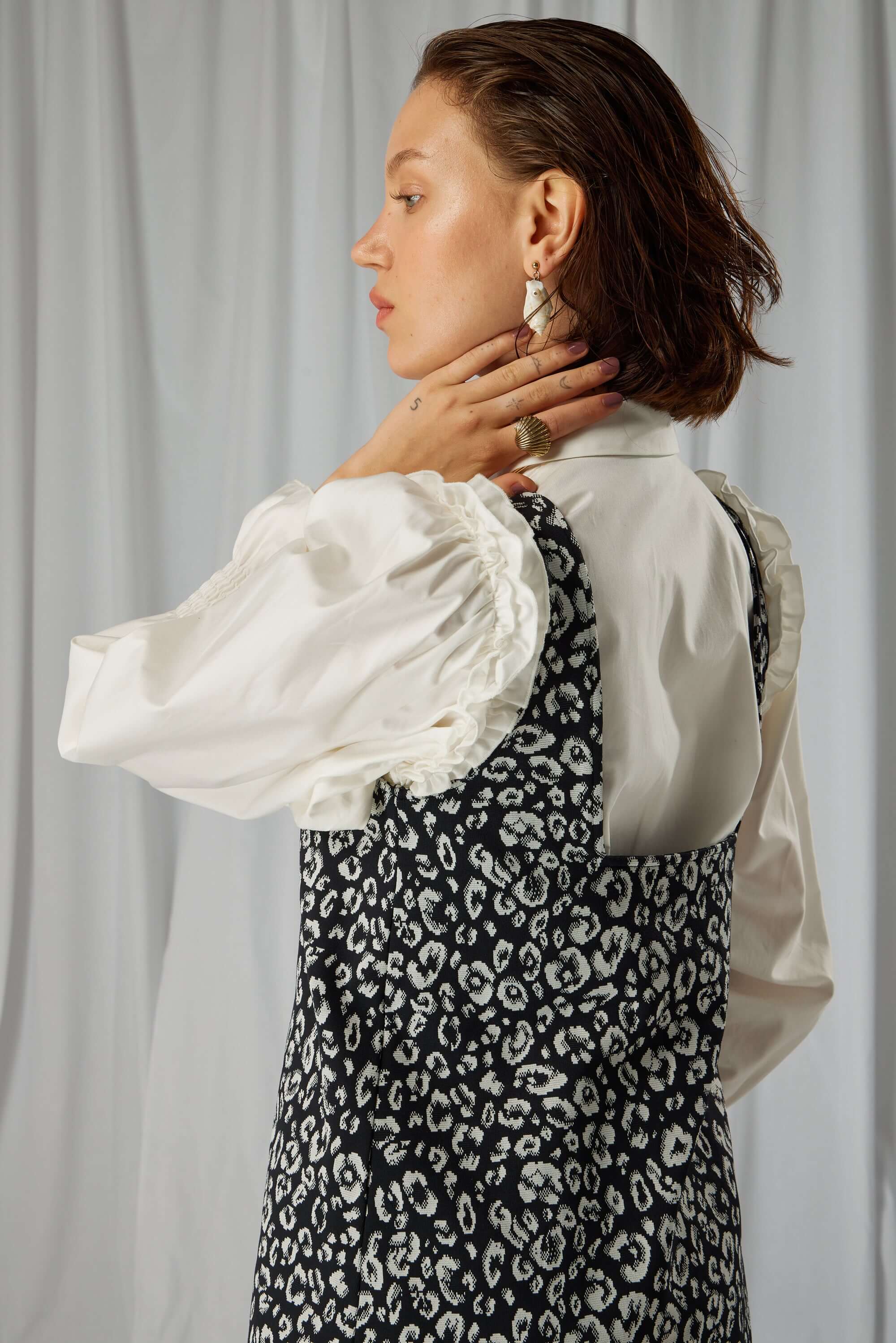 Robe Nil en jersey Léopard Ecume