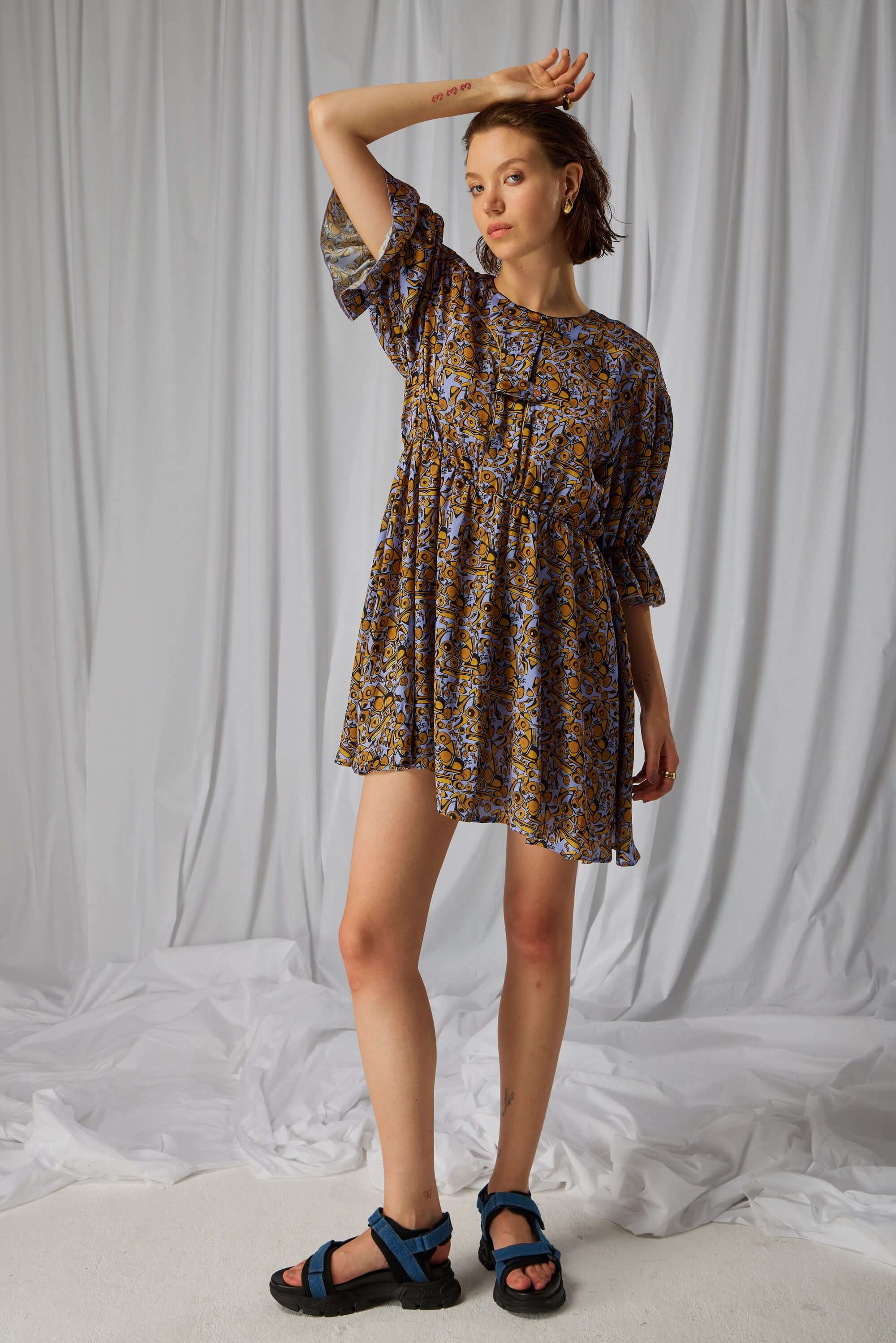 Robe Beausserie en imprimé Art Déco