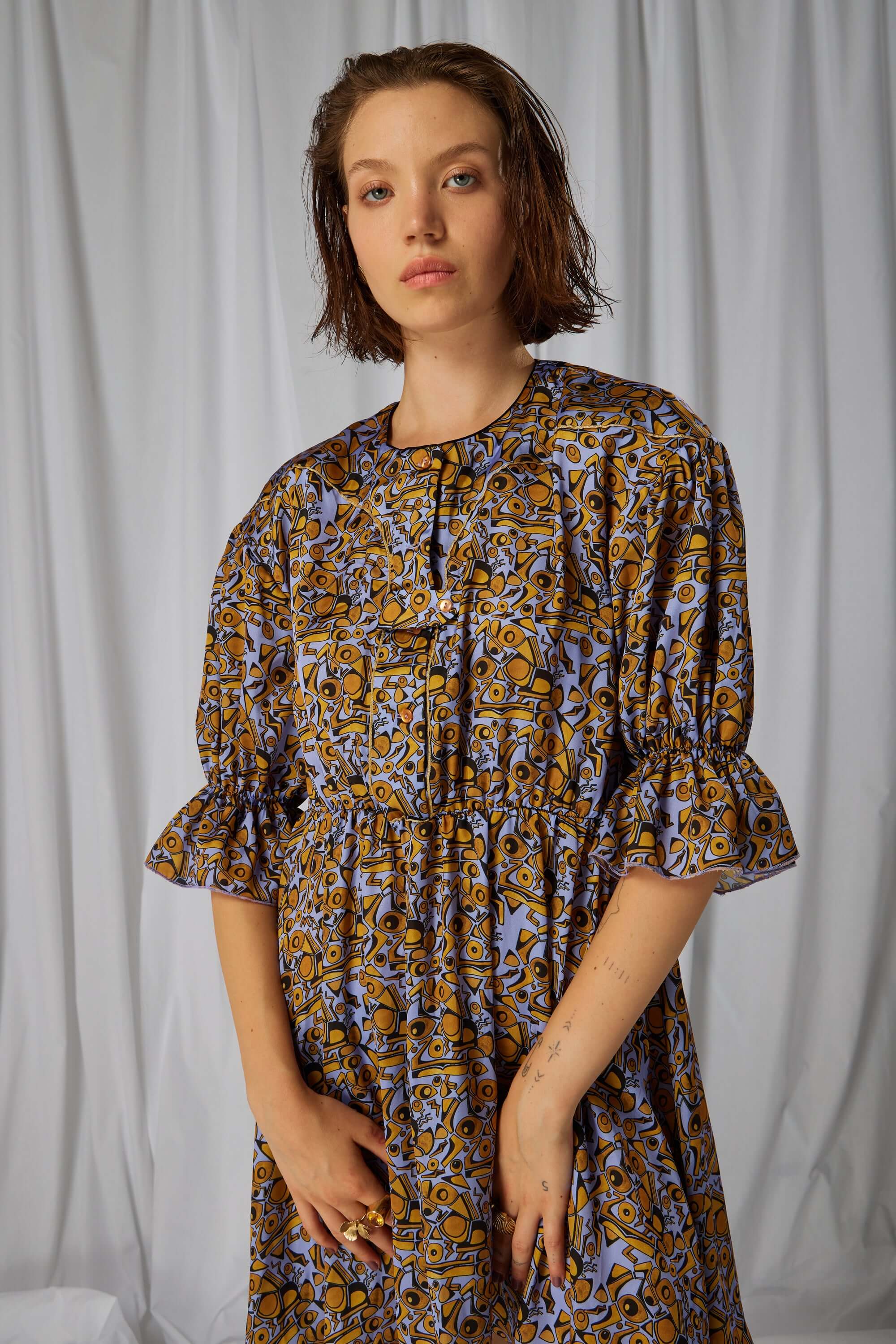 Robe Beausserie en imprimé Art Déco