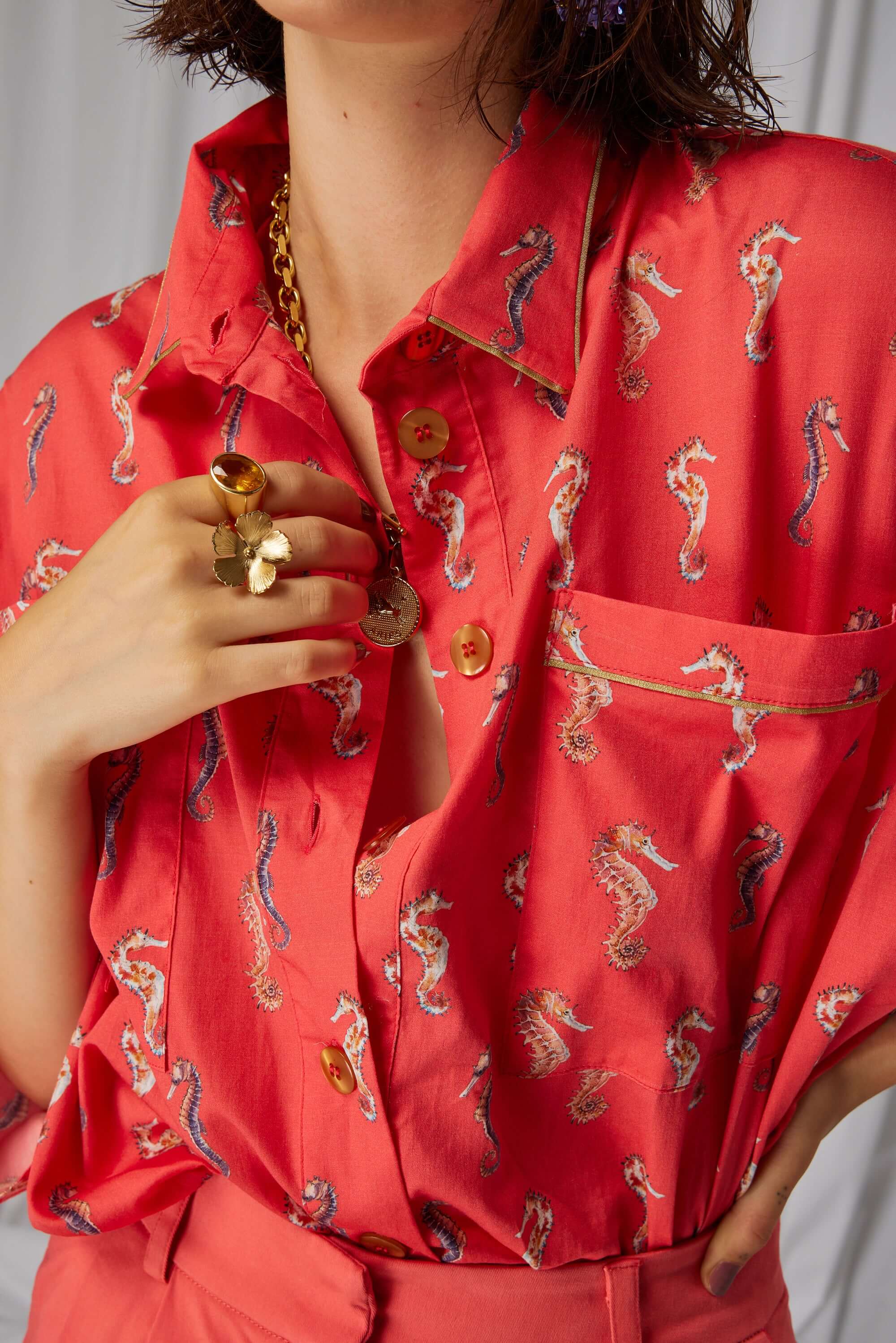 Chemise Astrée en imprimé Gravure