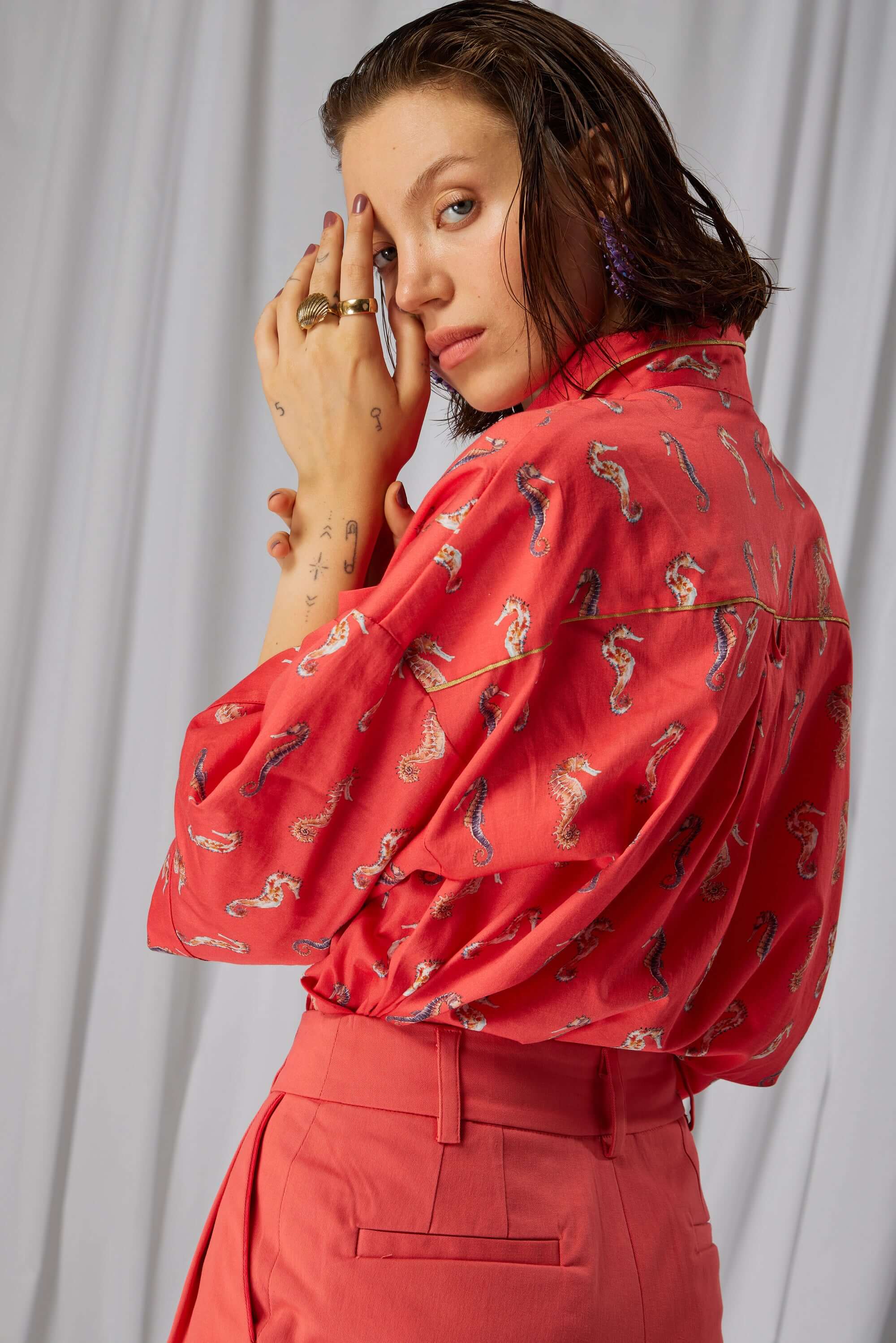 Chemise Astrée en imprimé Gravure