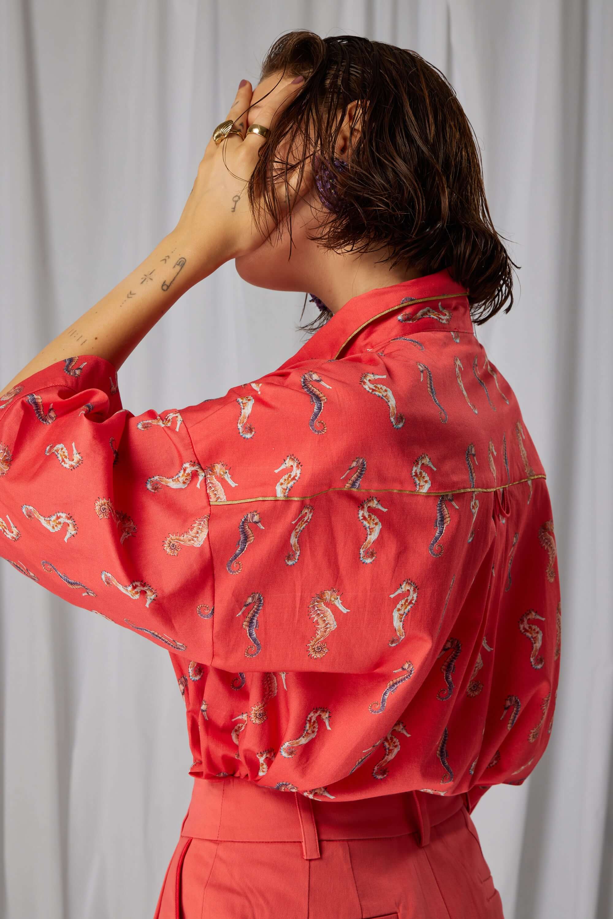 Chemise Astrée en imprimé Gravure