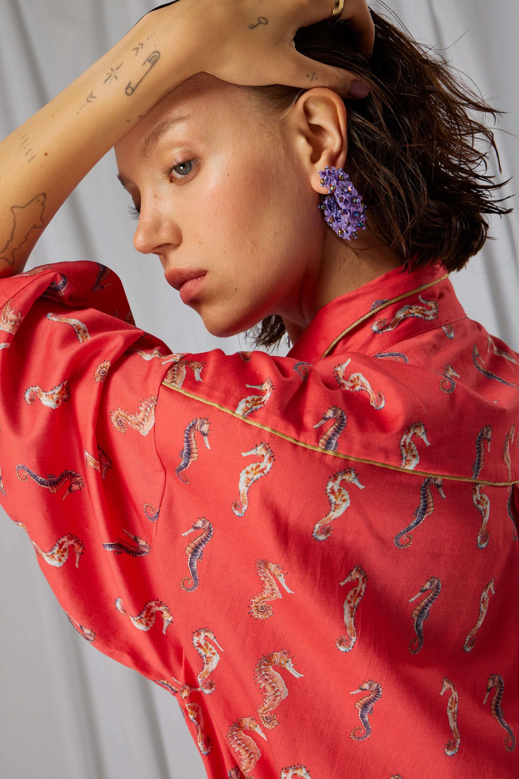 Chemise Astrée en imprimé Gravure