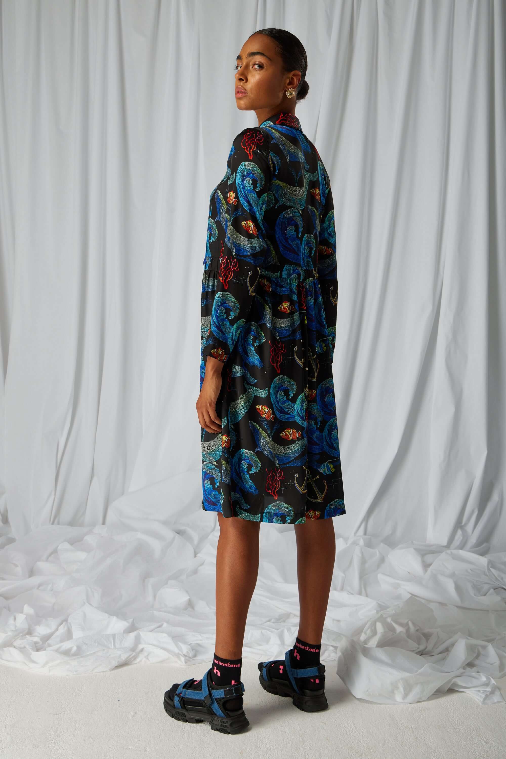 Edison dress in Storm print