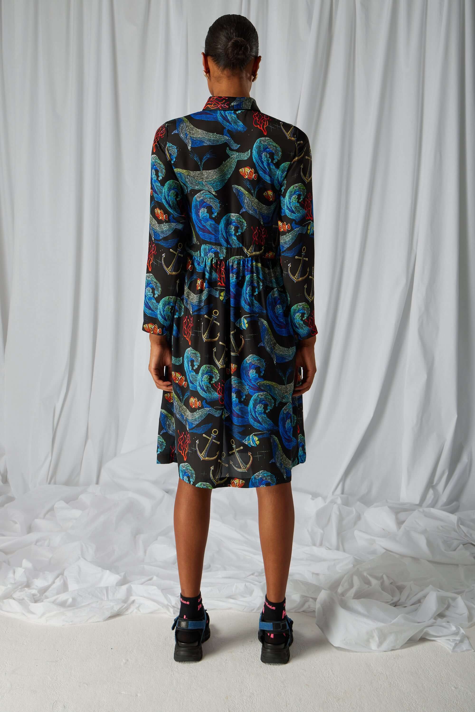 Edison dress in Storm print
