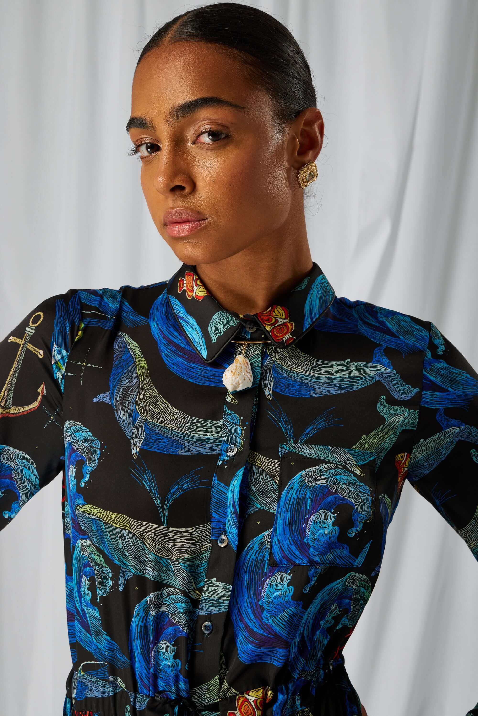 Edison dress in Storm print