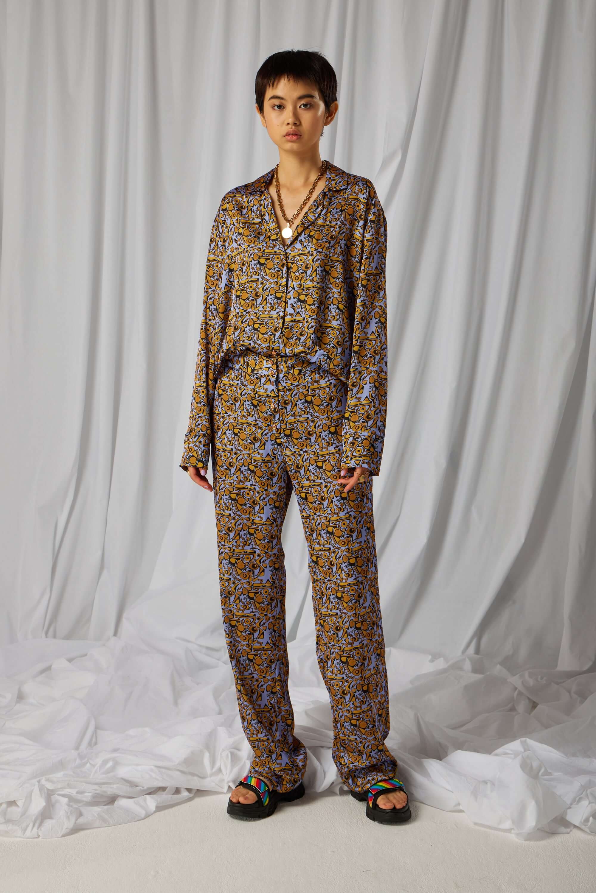 Ulysse pyjama in Art Deco Factory print