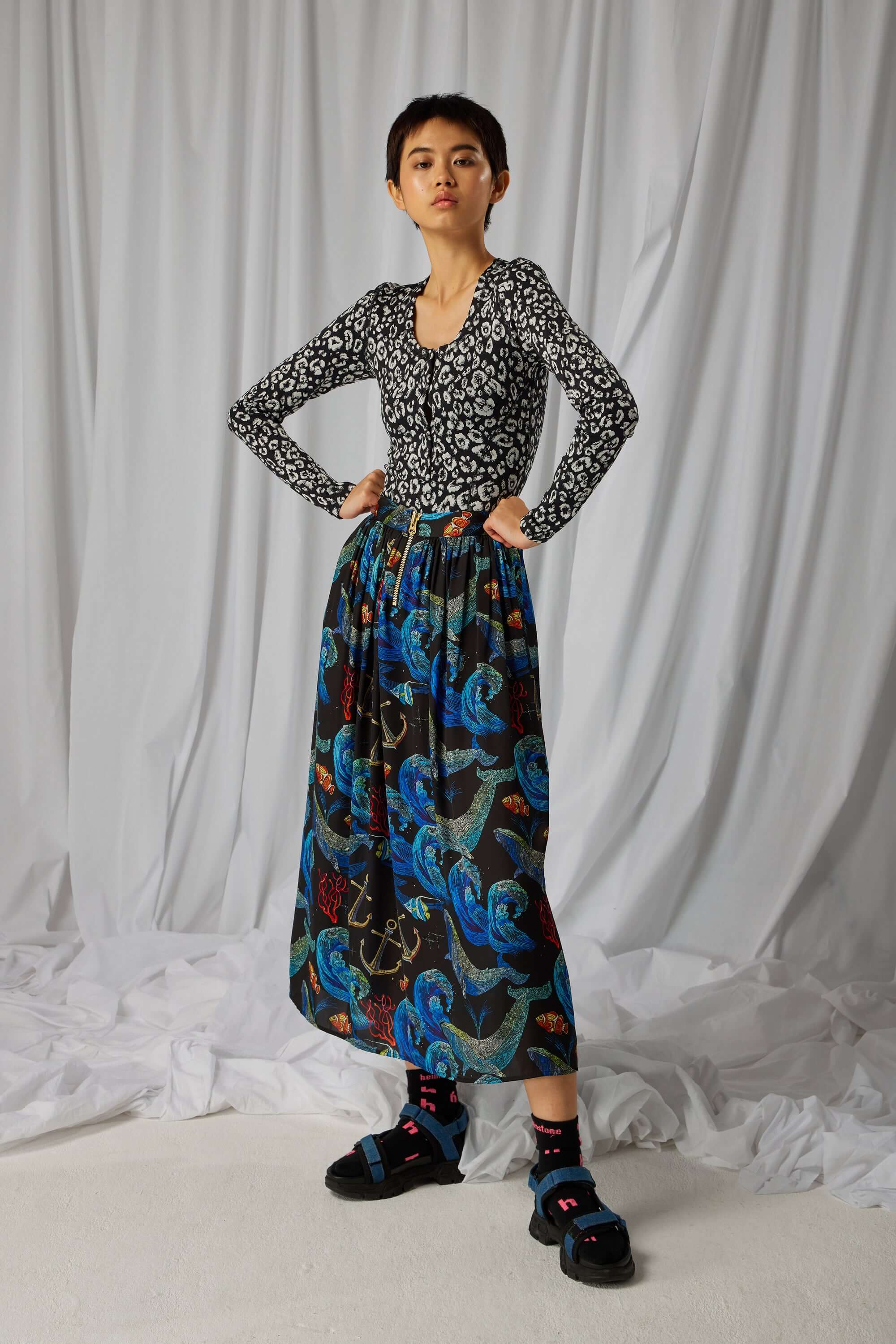 Orso skirt in Storm print