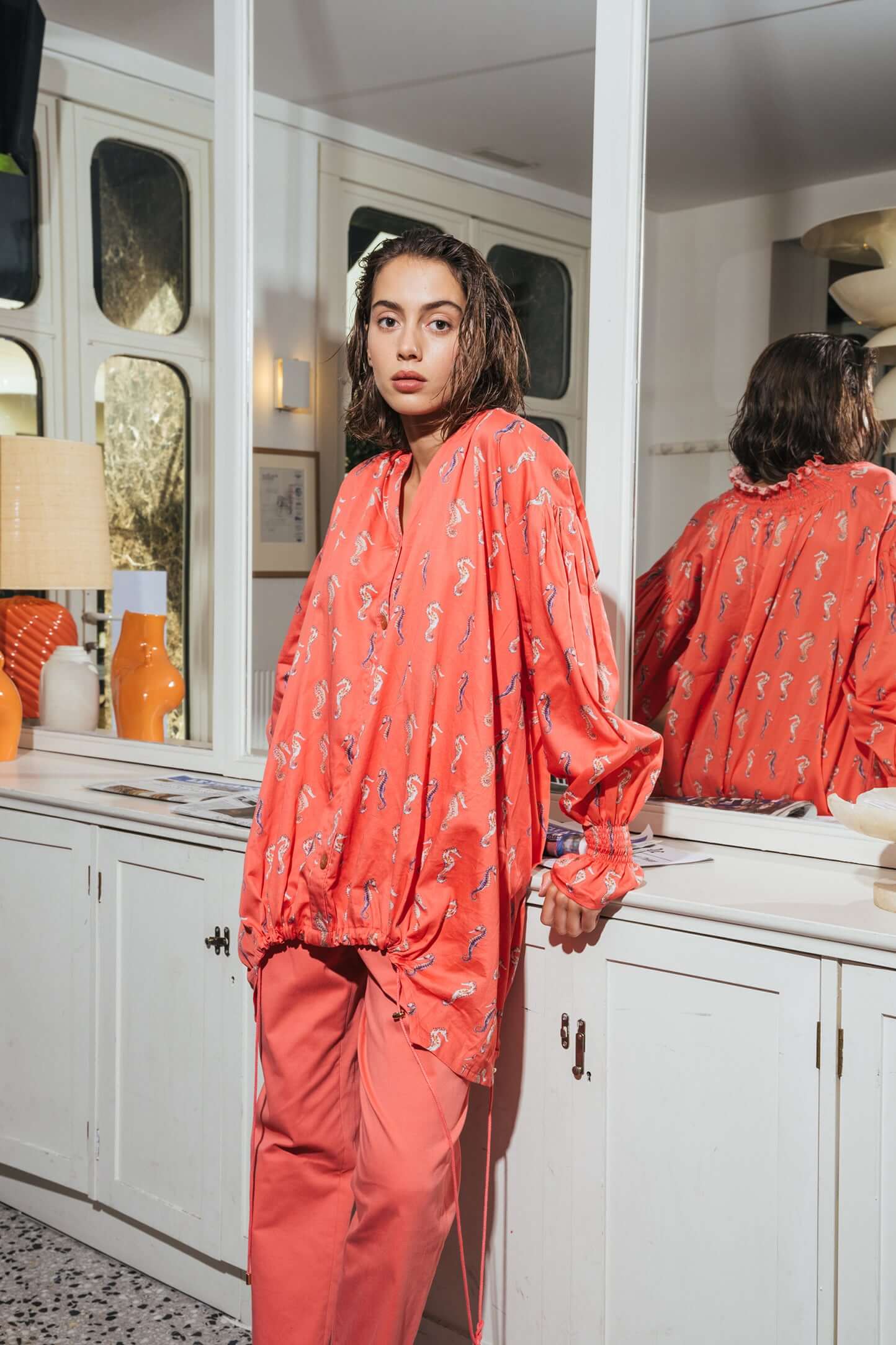 Tunique Owen en imprimé Gravure