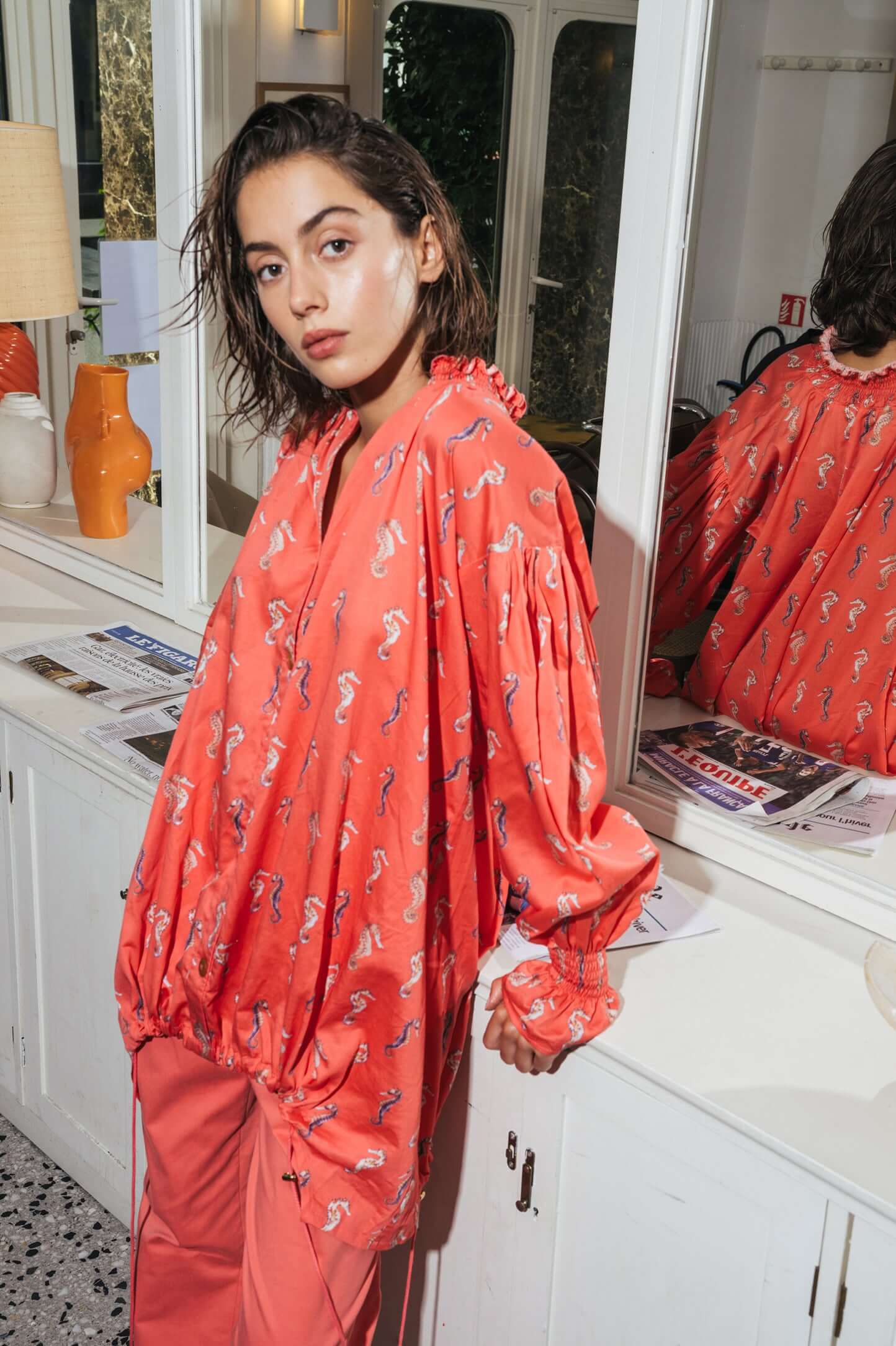 Tunique Owen en imprimé Gravure