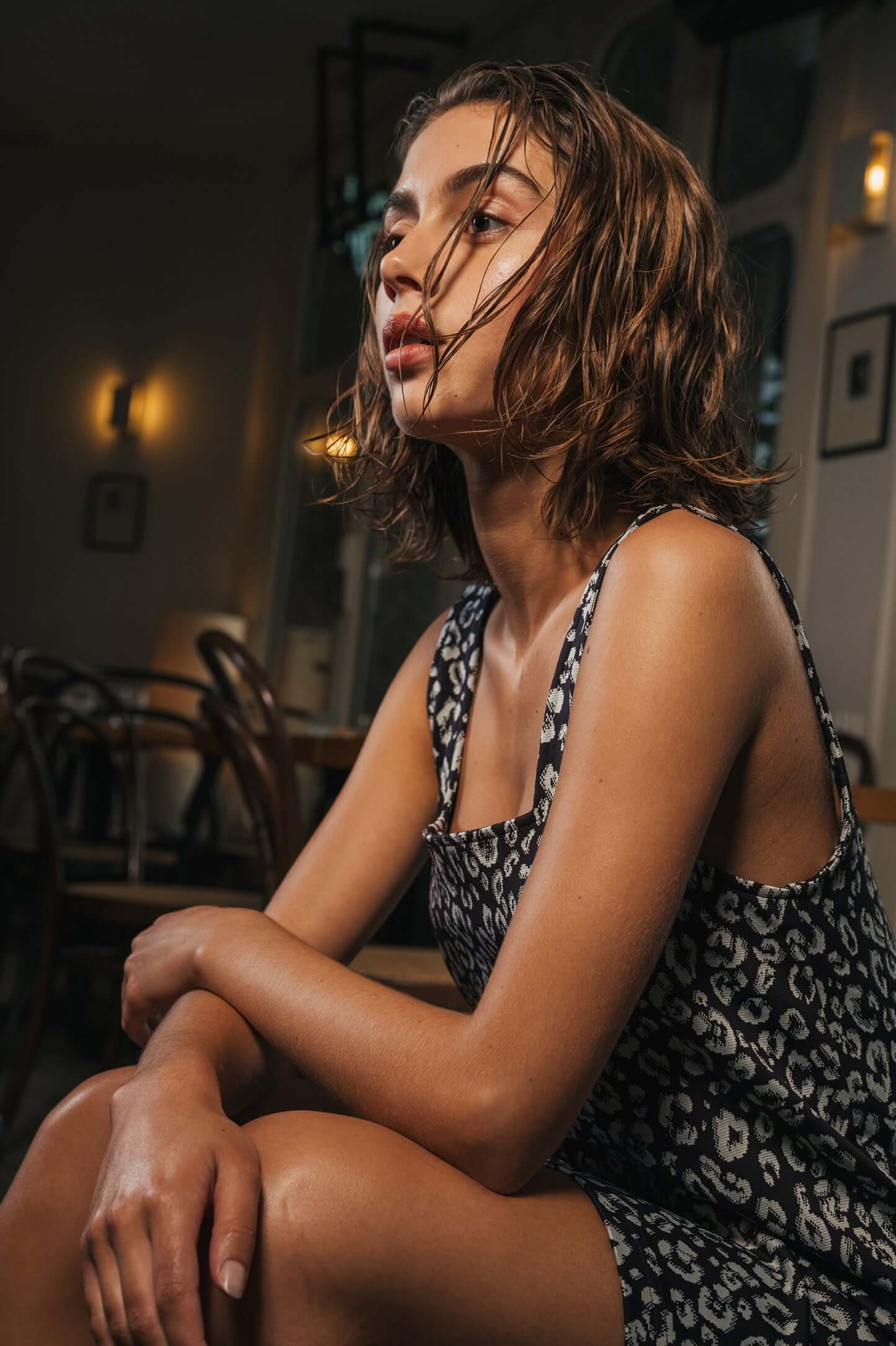 Robe Nil en jersey Léopard Ecume