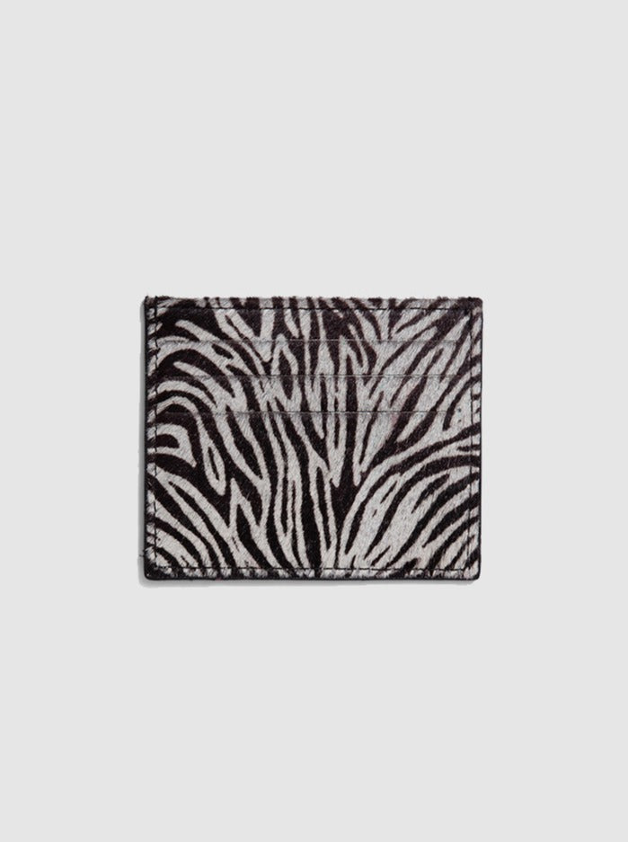 The Minis Card Holder in Zebra Leather