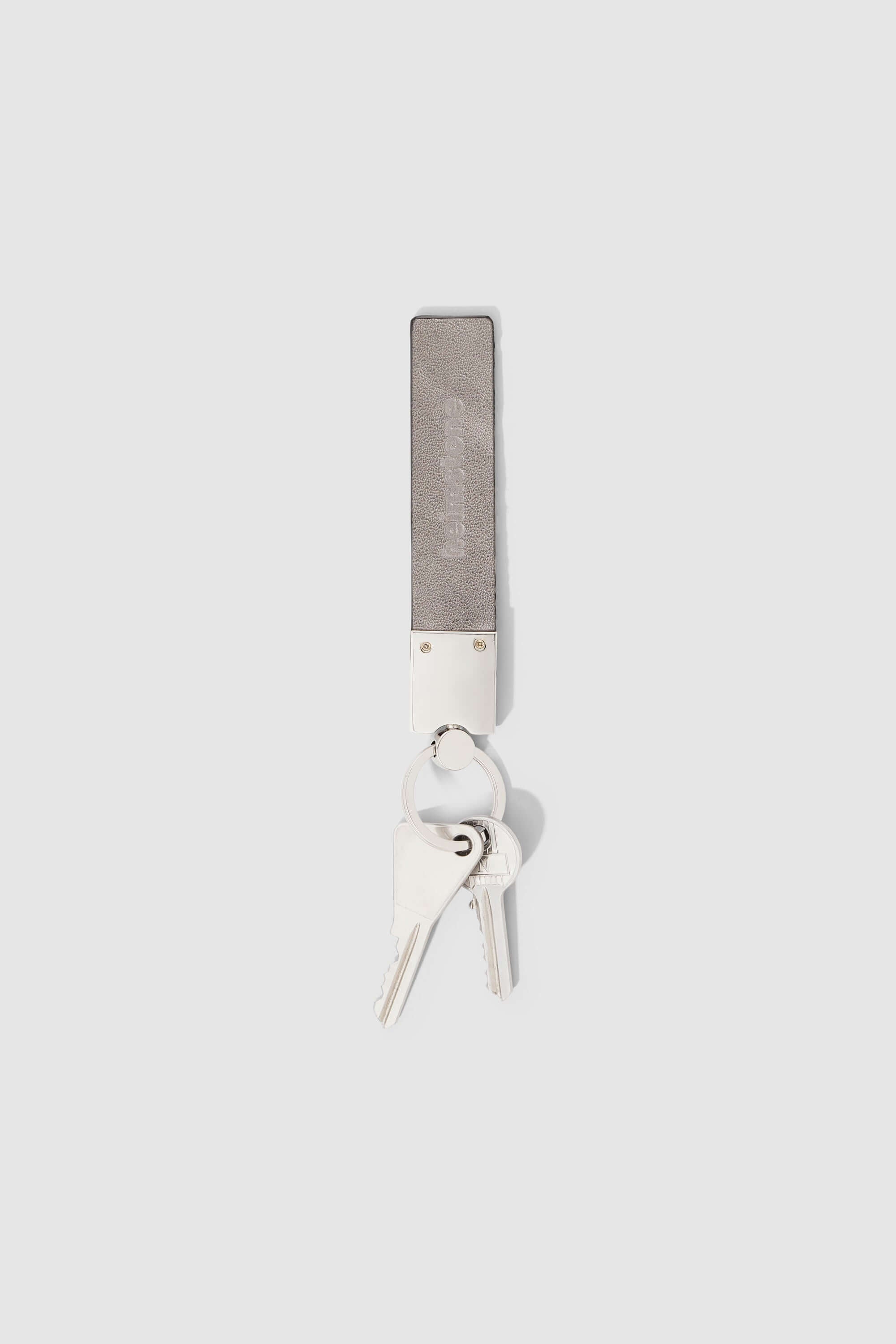 The Minis Key Holder in Grey Cheetah Printed Leather