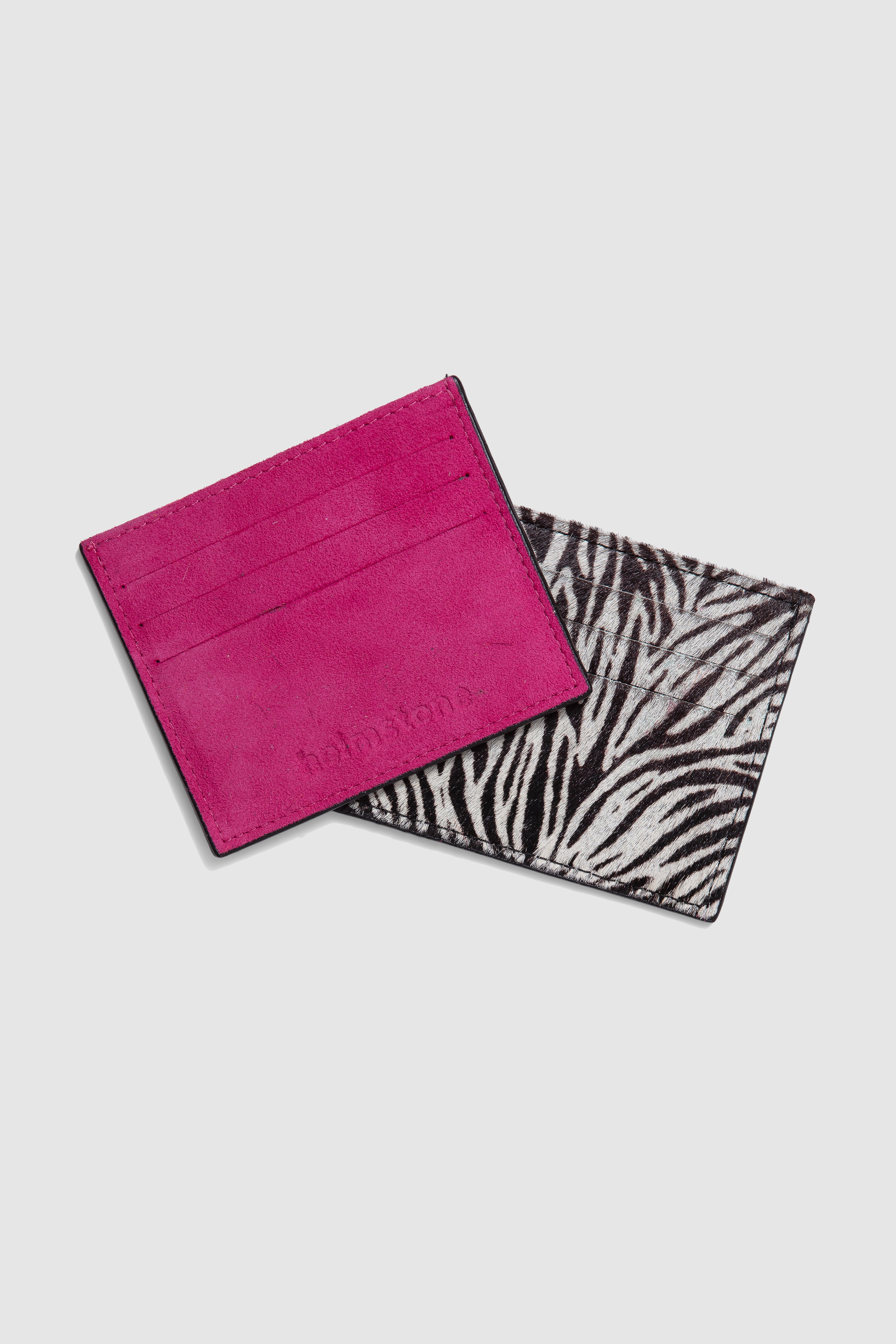 The Minis Card Holder in Zebra Leather
